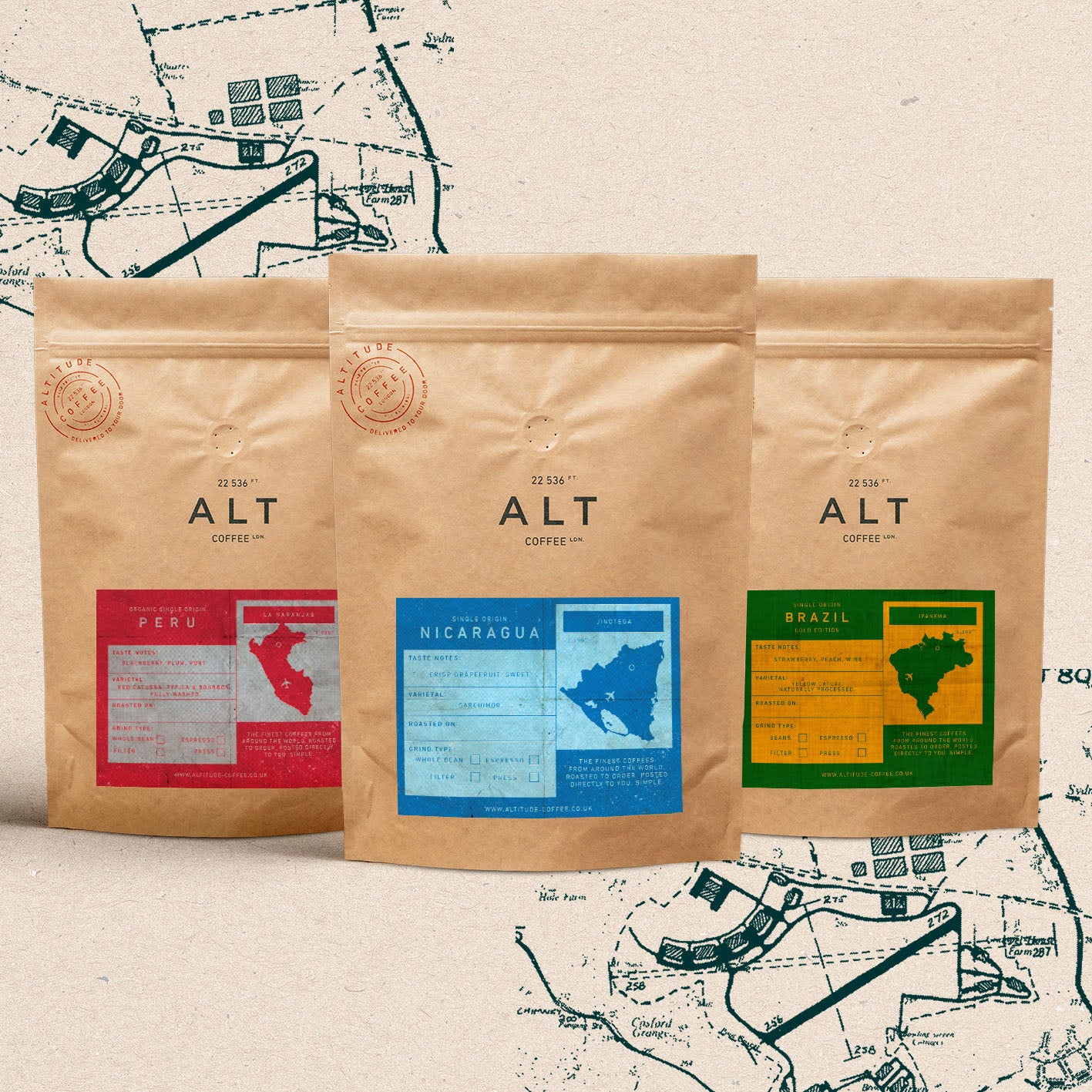 Single Origins Triple Pack by Altitude Coffee London