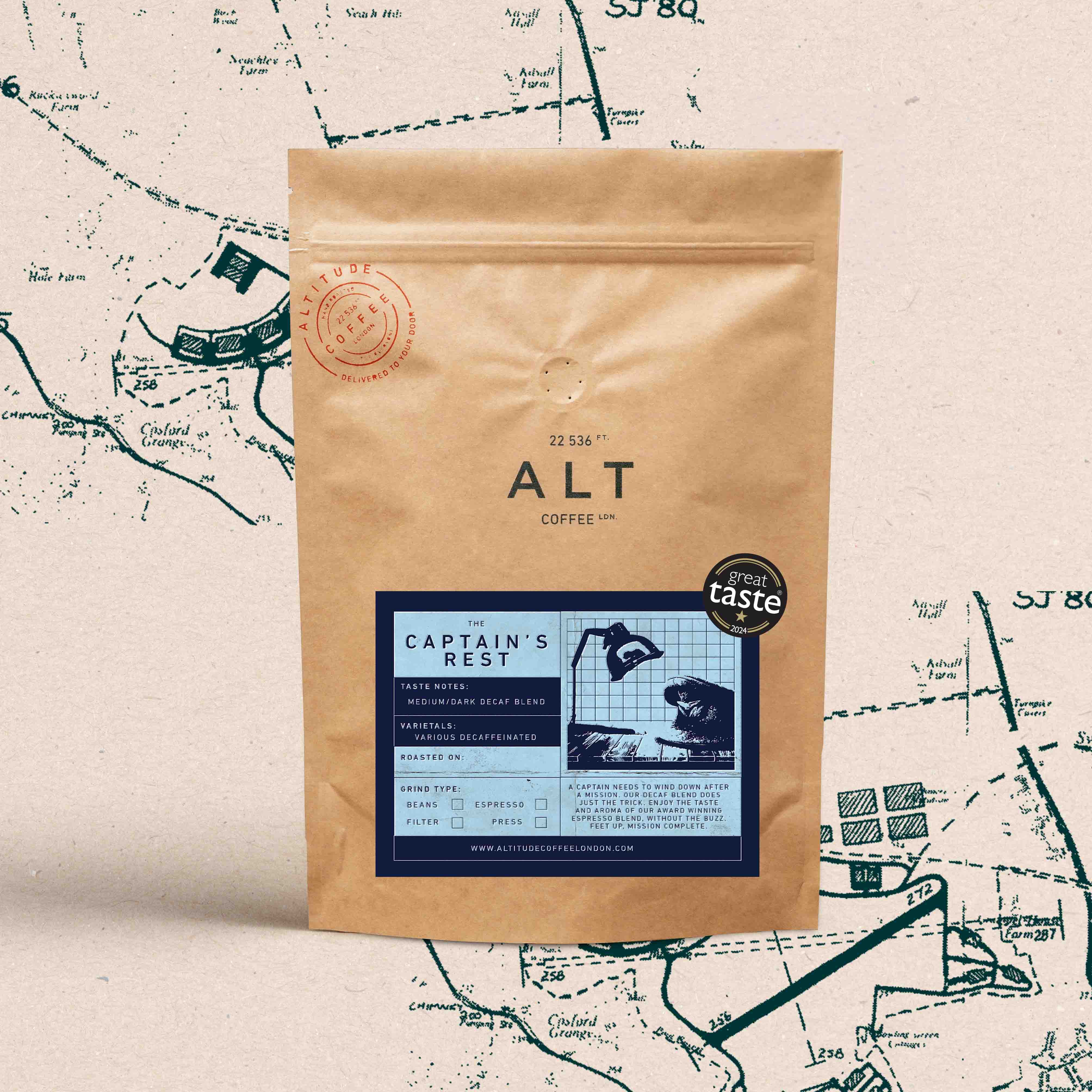 The Captain’s Rest - Decaf Blend by Altitude Coffee London