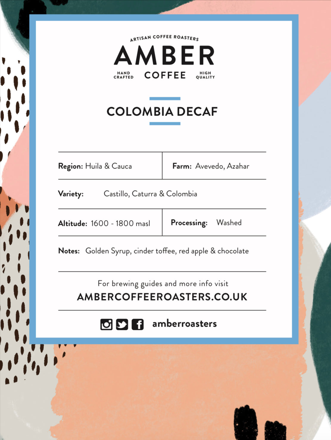 DECAF COFFEE (FREE DELIVERY) by Amber Coffee Roasters
