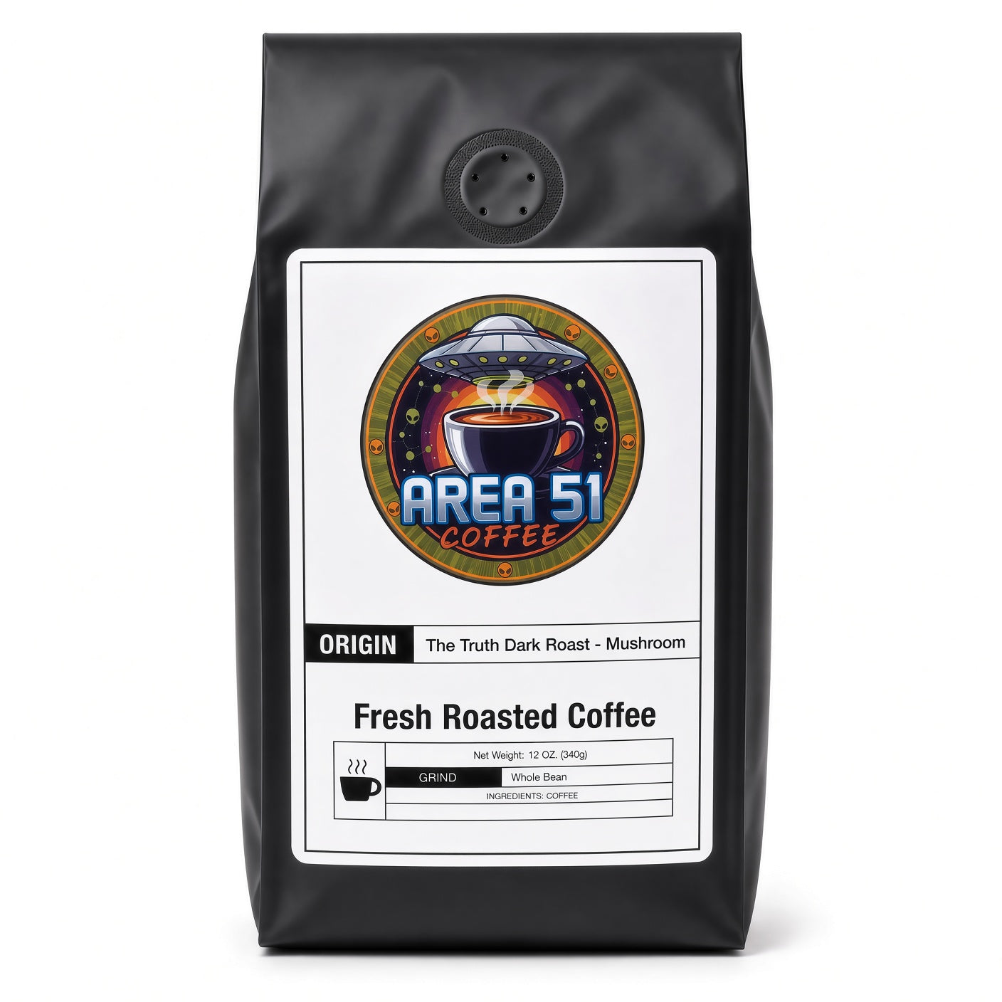 The Truth Coffee with Mushrooms Dark Roast by Area51…