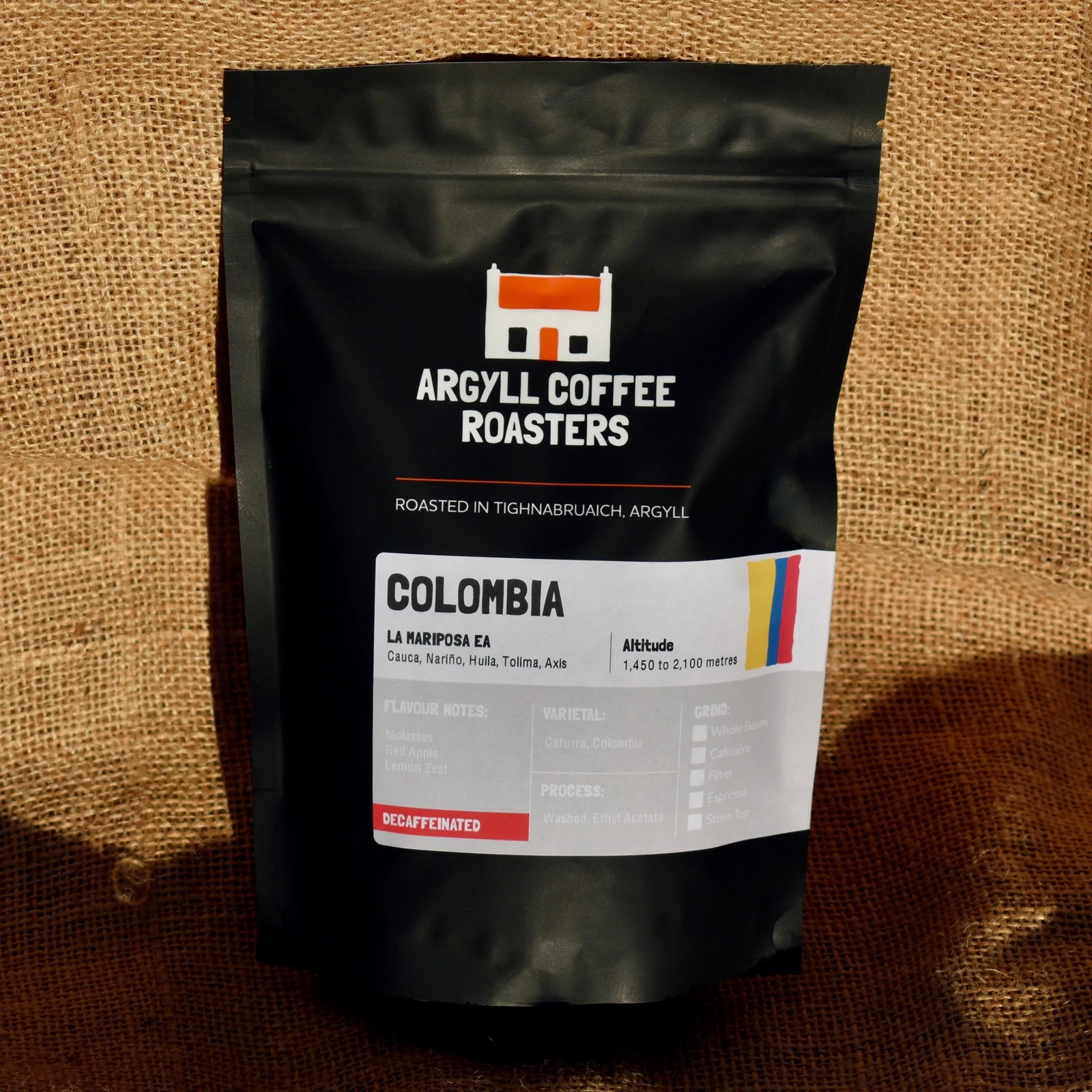 Colombia La Mariposa Sugarcane EA DECAF by Argyll Coffee…