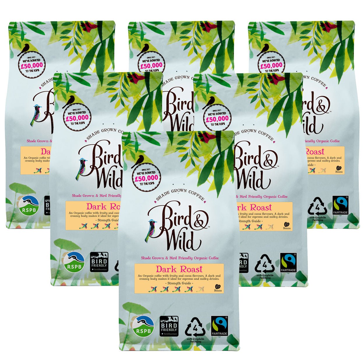 Dark Roast Espresso Fairtrade Organic Coffee - 6x200g by…