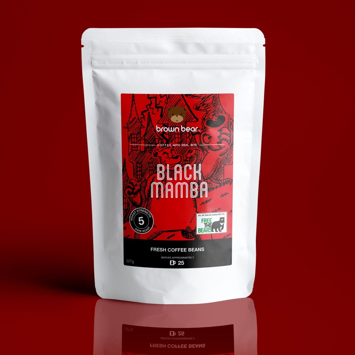 Strong Dark Roast Coffee - Black Mamba - High Caffeine…