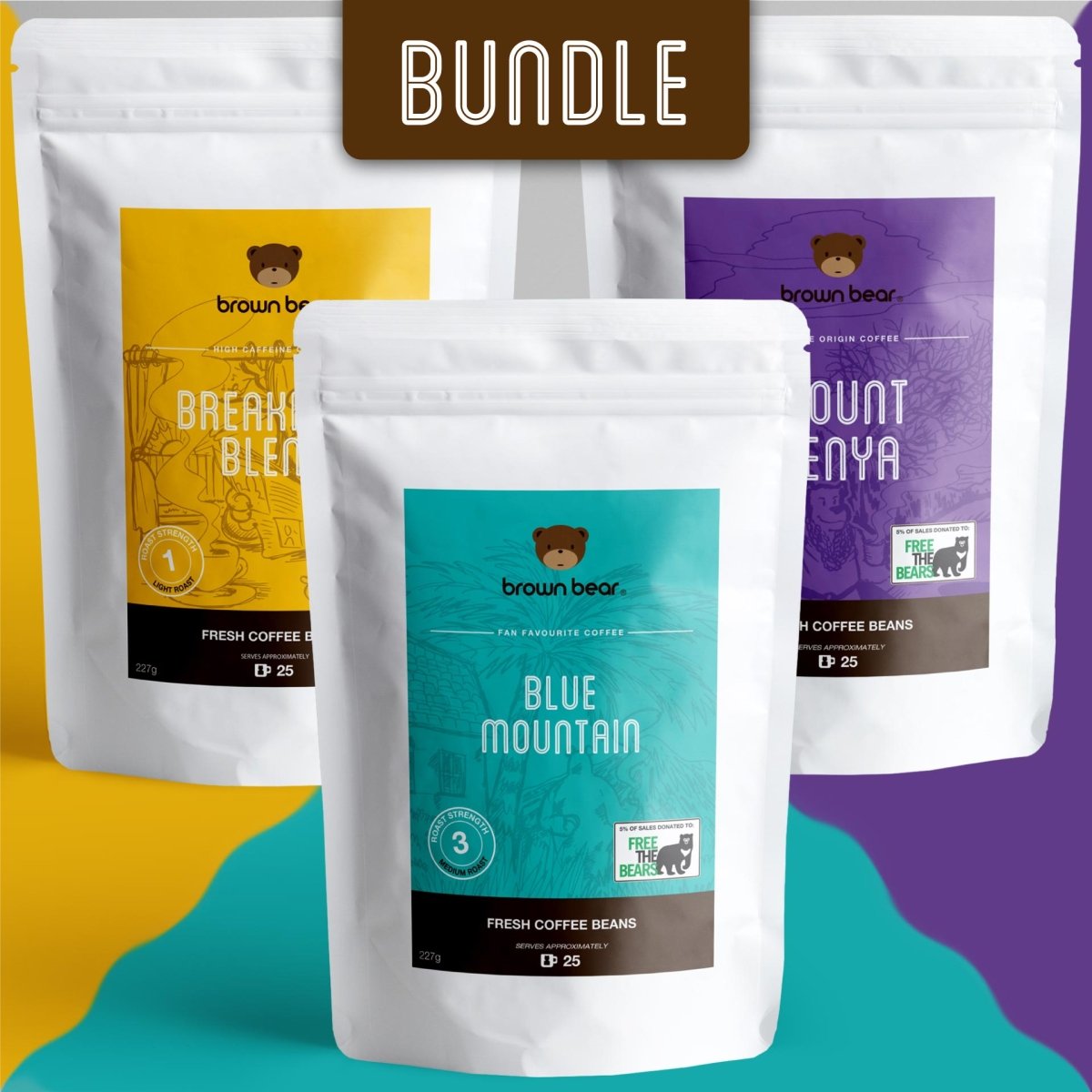 Light-Medium Roast Coffee Bundle | Brown Bear by Brown…