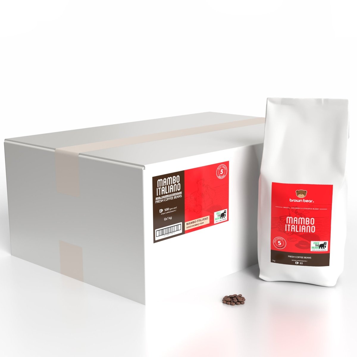 Dark Roast Coffee Case 6x1kg - Mambo Italiano by Brown…