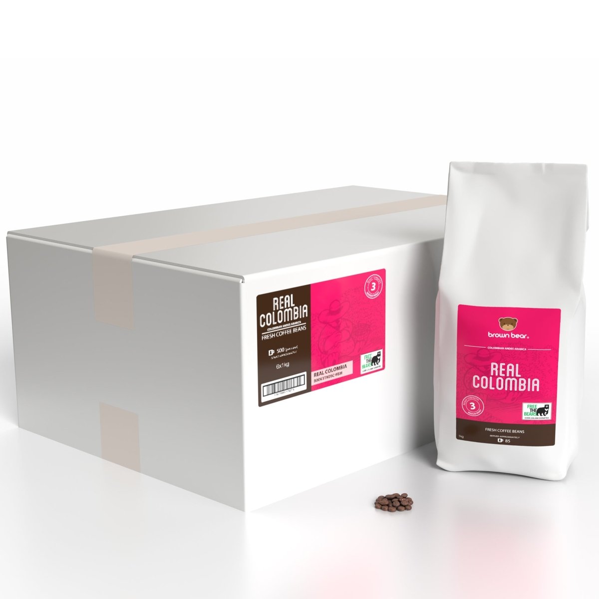Medium Roast Coffee Case 6x1kg - Real Colombia by Brown…