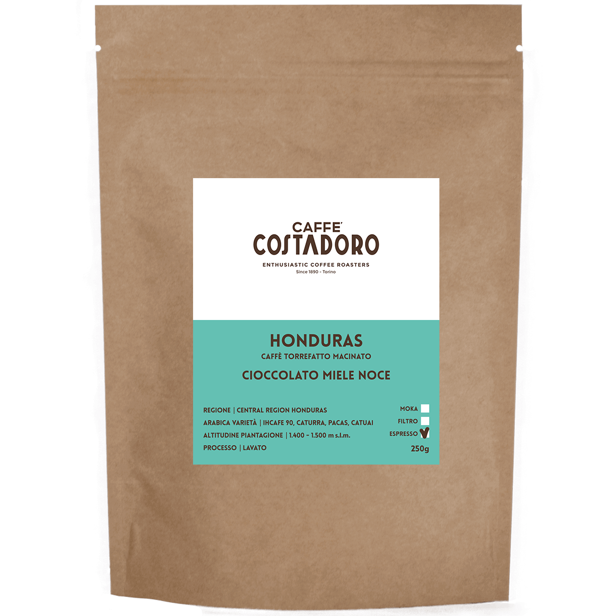 Honduras Macinato Per Espresso by Caffè Costadoro