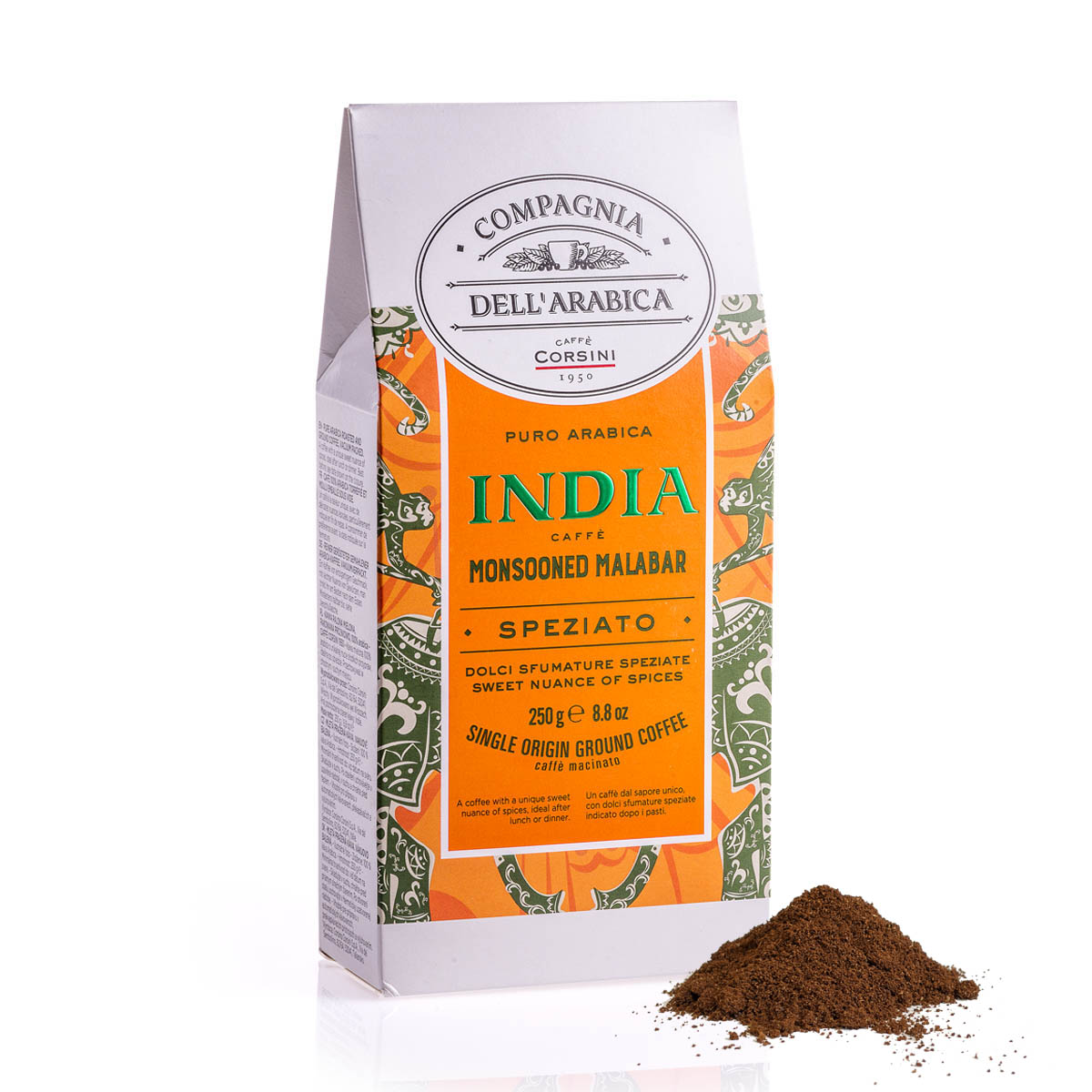 Ground coffee | India Monsooned Malabar | 100% Arabica | 250g — India by Caffè Corsini