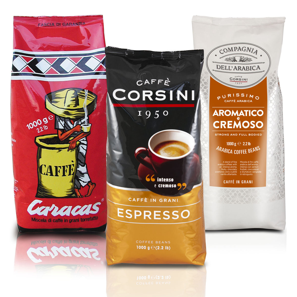 Coffee bean set | 1kg each packet by Caffè Corsini