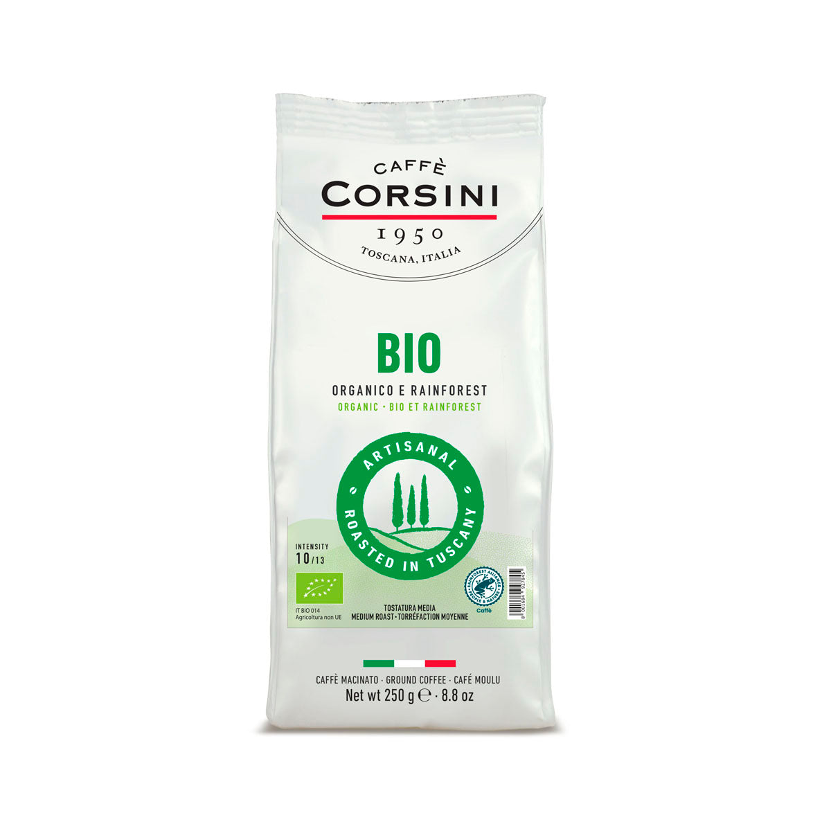 Caffè Corsini biologico e Rainforest macinato, BIO, 250g…
