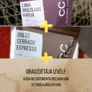 3 vienas izcelsmes kafijas paciņas by Closer Coffee