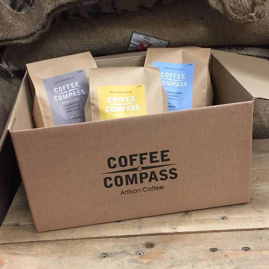 Assorted Medium Roast Coffees by Coffee Compass