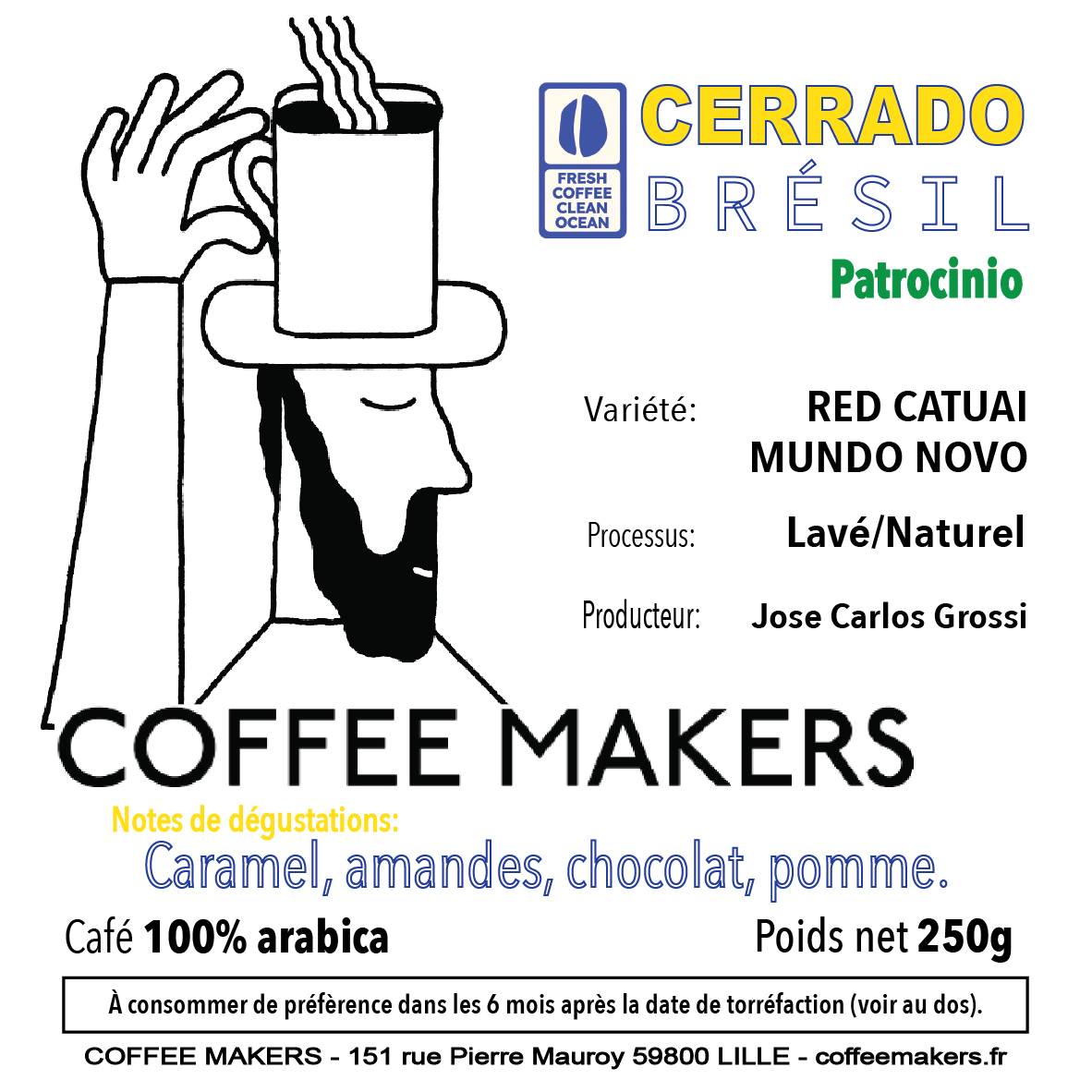 CERRADO (Brazil) 250g bag by Coffeemakers