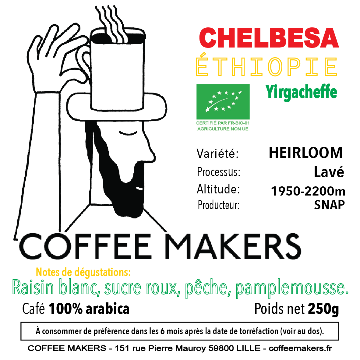 CHELBESA (Ethiopia) 250g bag by Coffeemakers