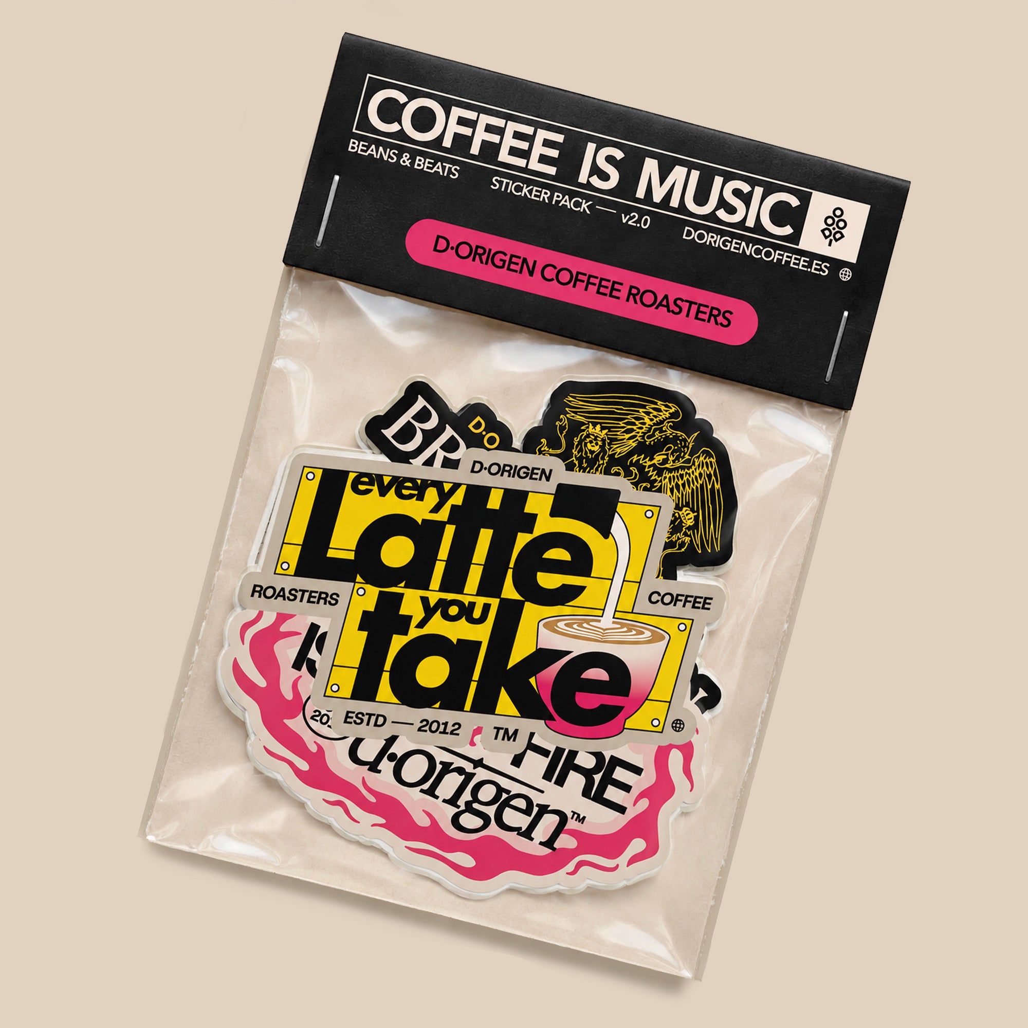 COFFEE IS MUSIC STICKERS VOL.2 by D·Origen Coffee Roasters