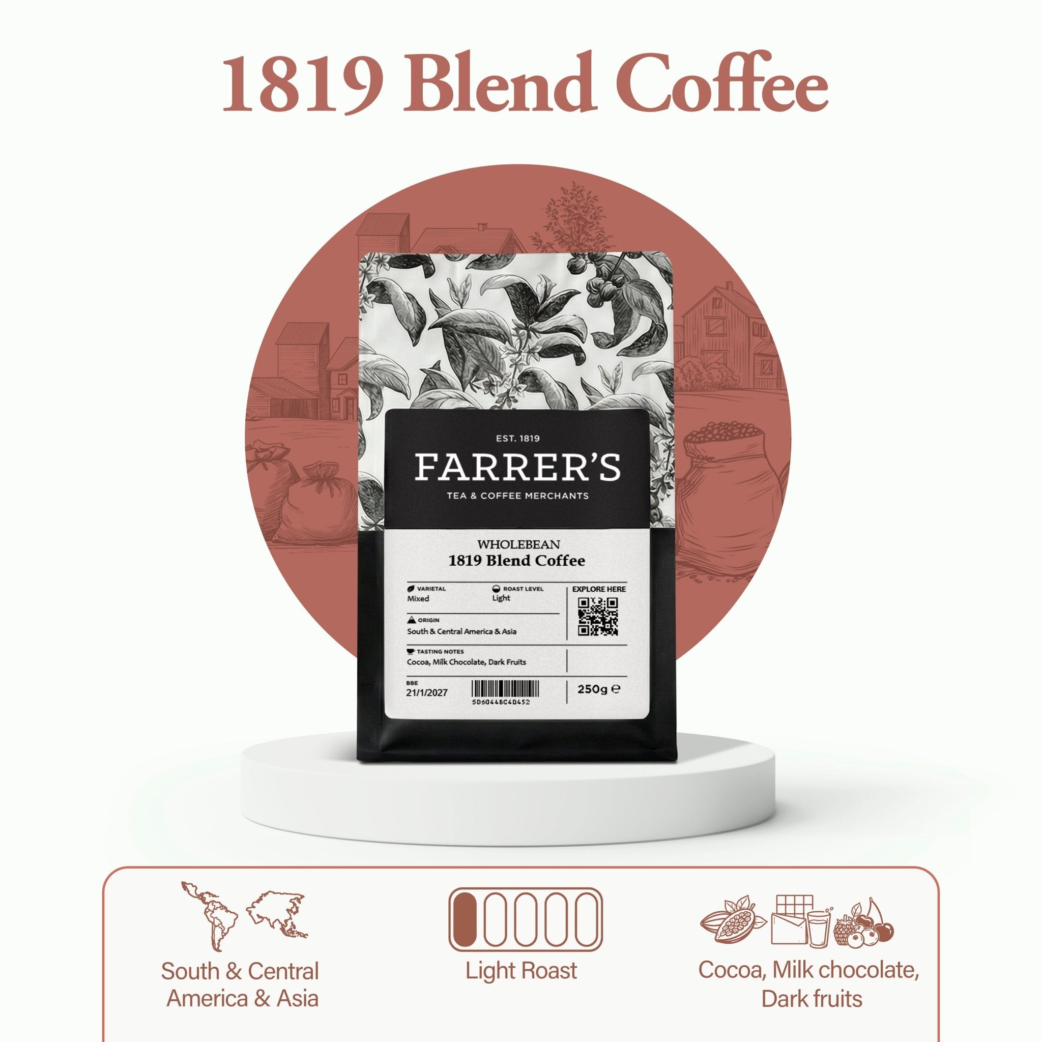 1819 Blend Coffee by Farrers Coffee