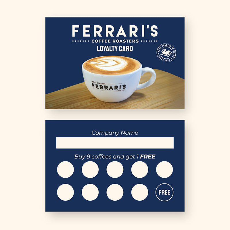Ferrari’s Coffee Loyalty Cards (Pack of 50) by Ferrari's Coffee