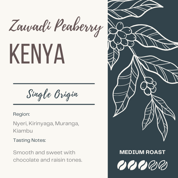 KENYA - ZAWADI PEABERRY by Flat Cap Coffee Roasting…