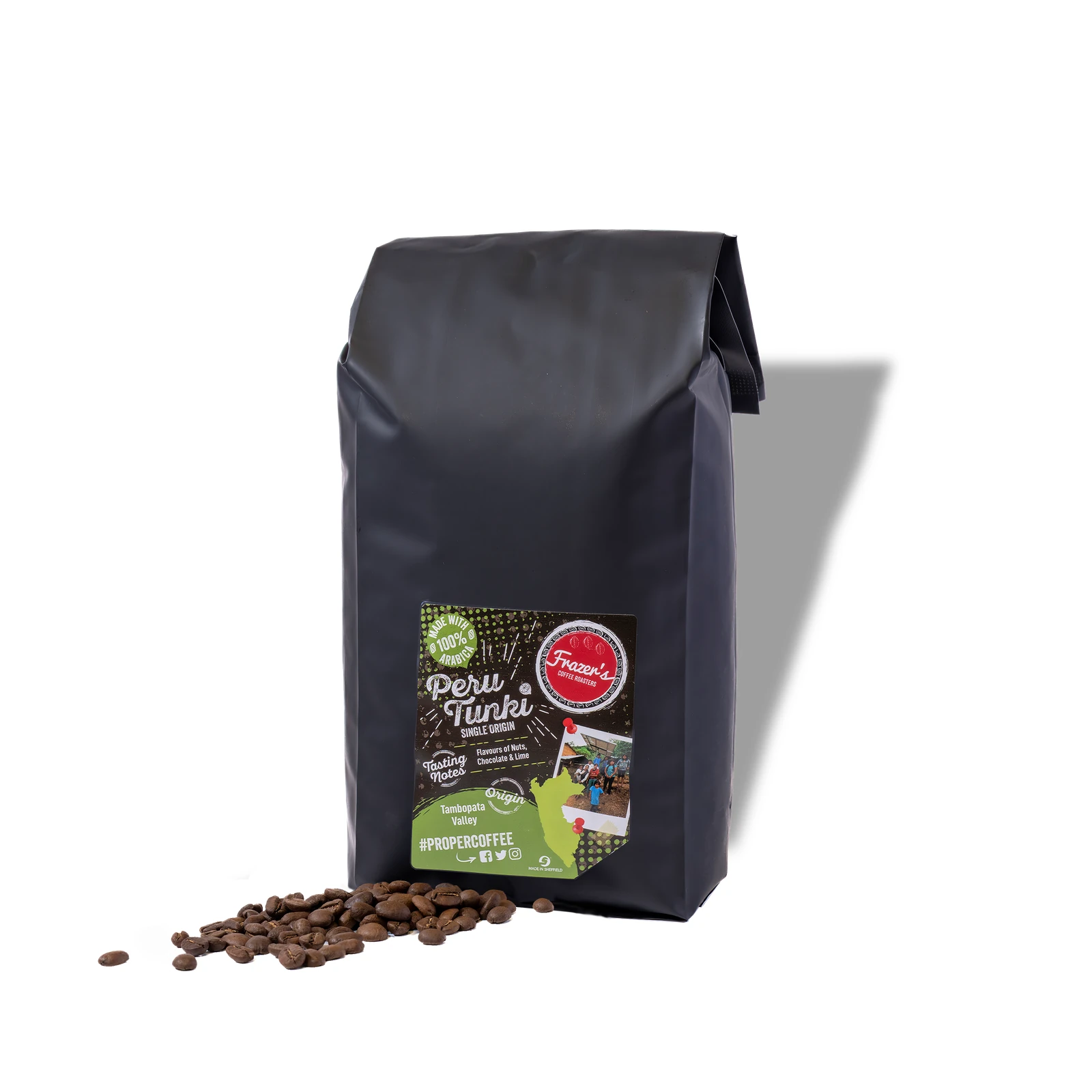 Frazer's Peru Tunki Single Origin Coffee Beans 250g