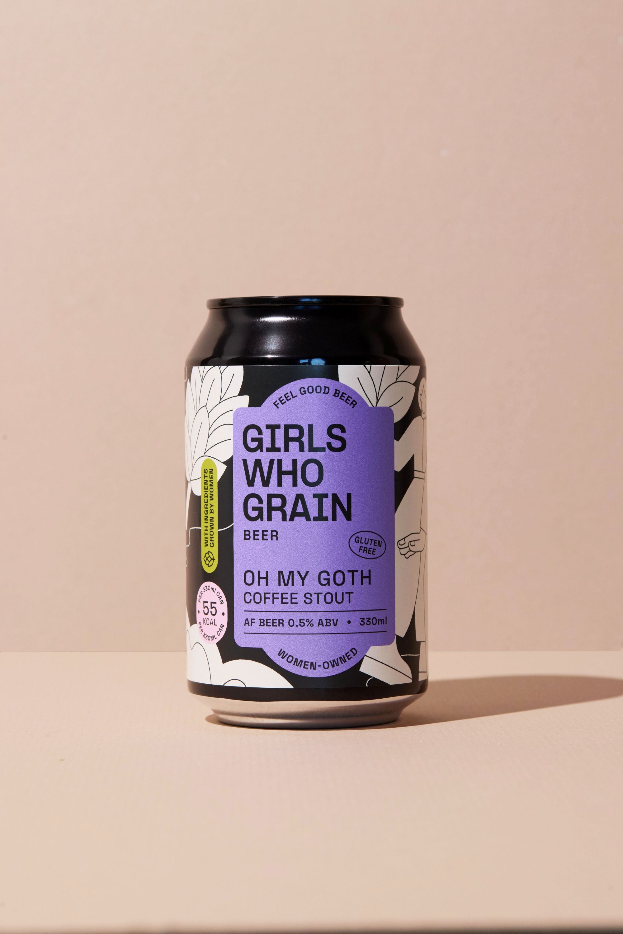 Oh My Goth Coffee Stout 0.5% ABV by Girls Who Grind Coffee
