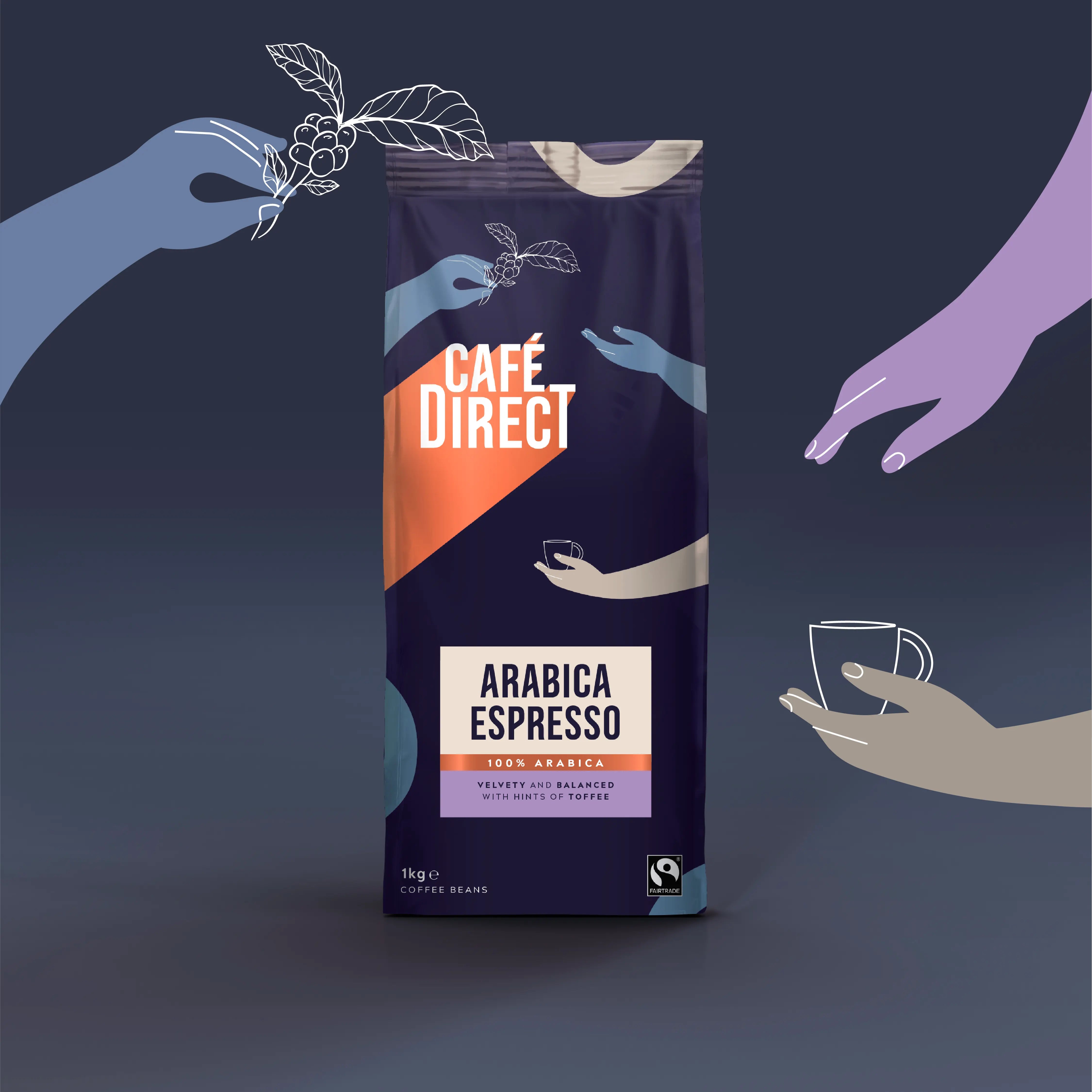 Cafédirect Arabica Espresso Coffee Beans (1KG) by Grumpy…