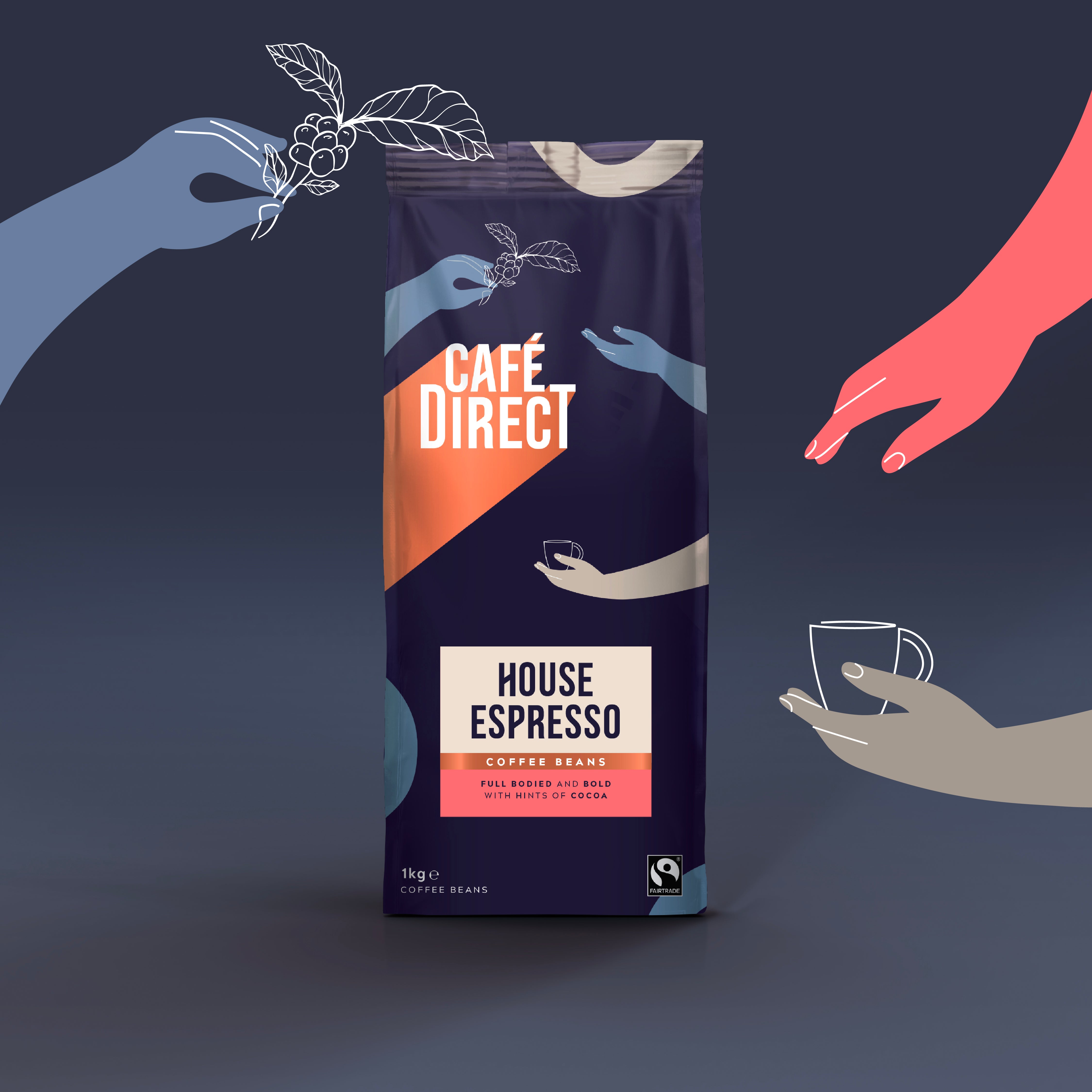 Cafédirect Fairtrade House Espresso Coffee Beans. 1kg…