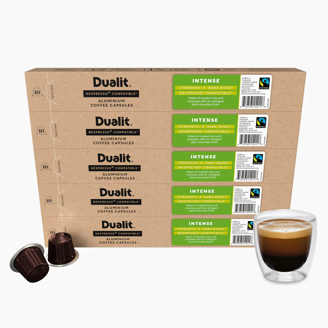 Intense recyclable coffee pods by Herbert and Ward