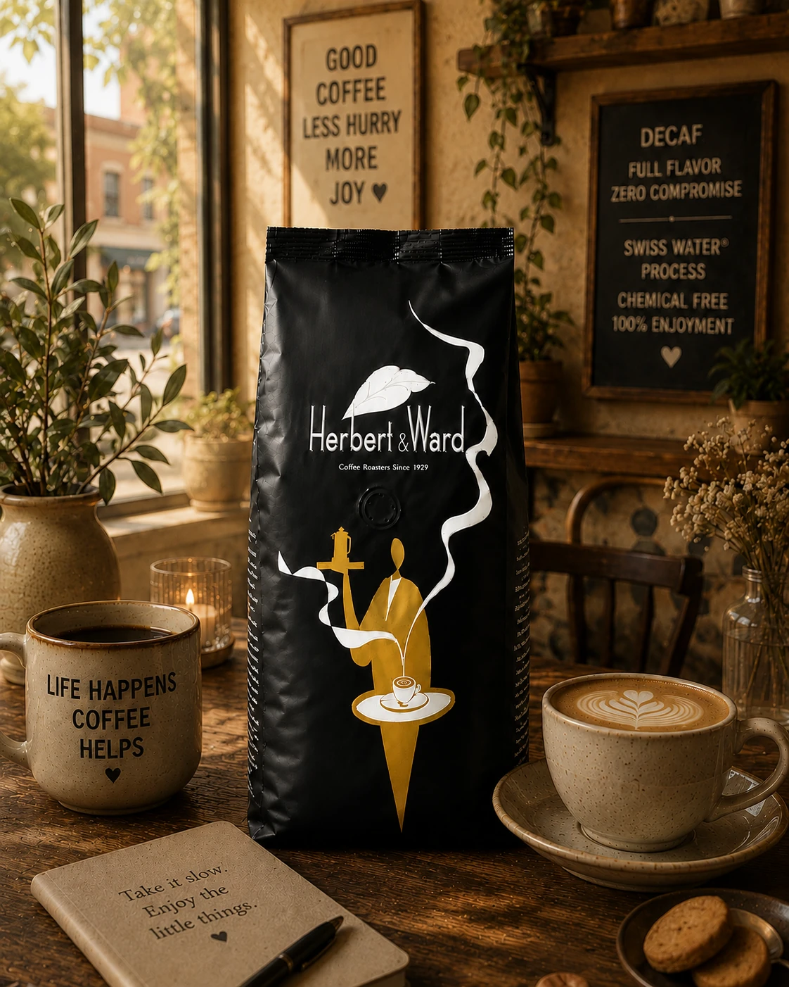 Decaffeinated Single origin coffee by Herbert and Ward