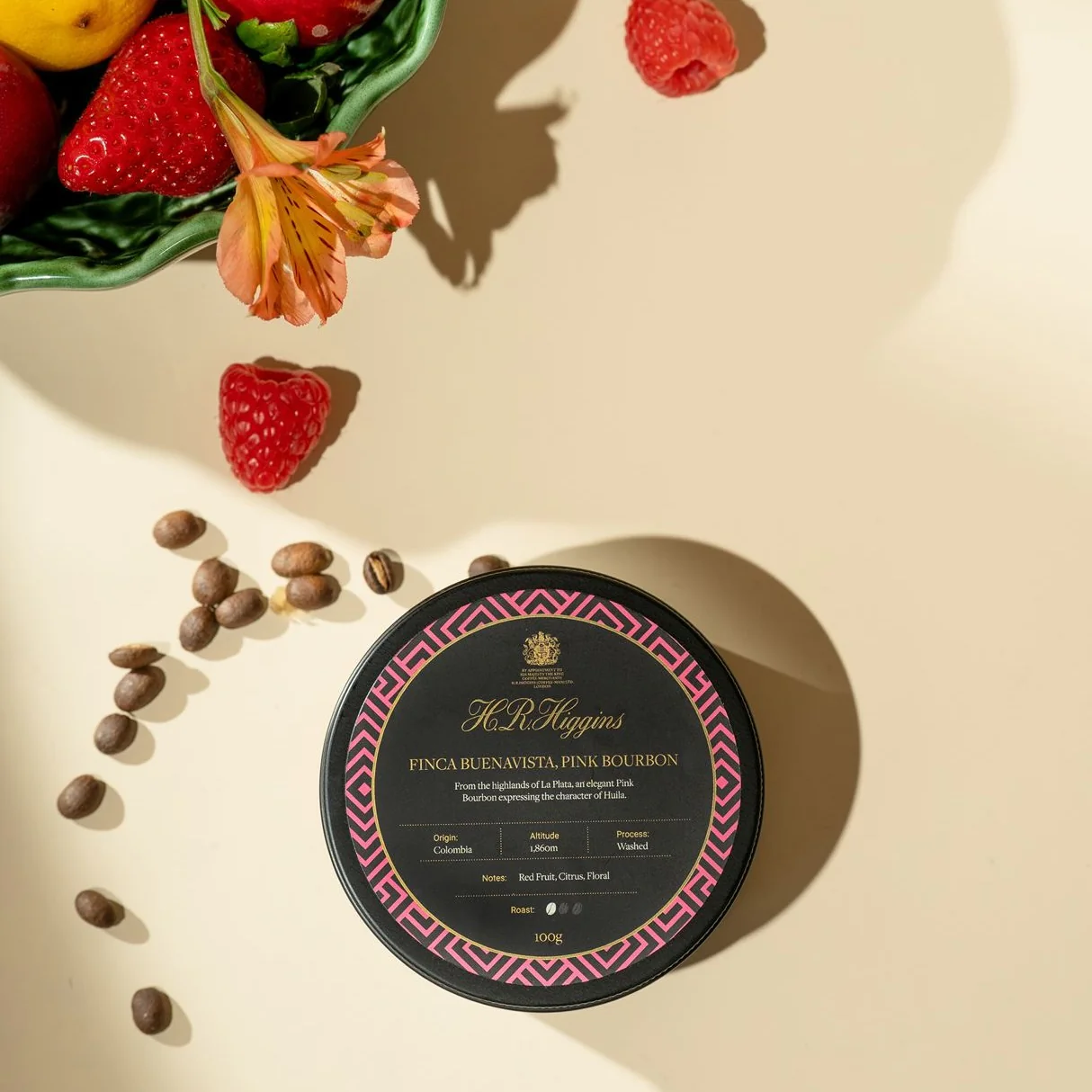 Finca Buenavista, Pink Bourbon - Whole Bean Coffee Tin…