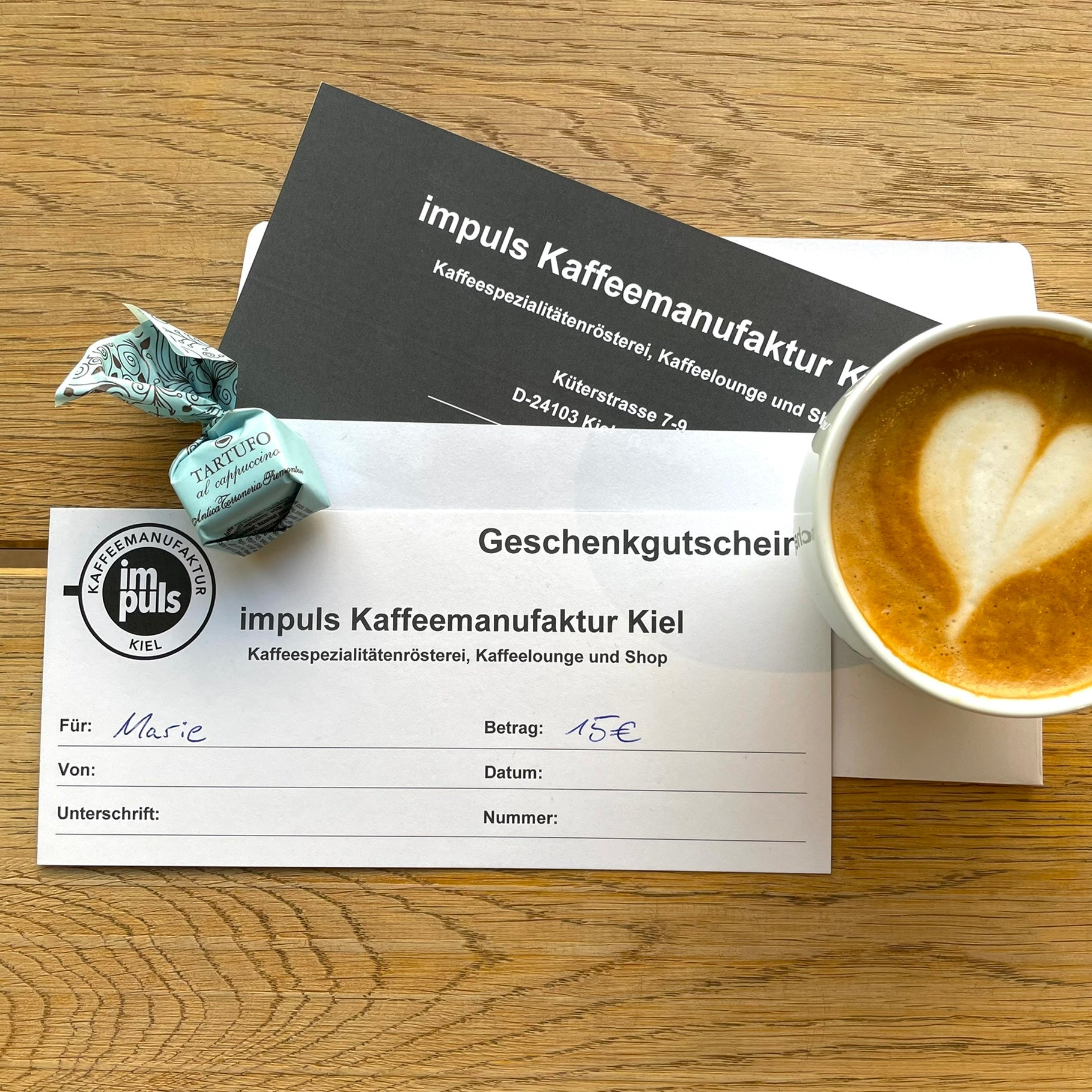 Gift voucher for the café - €15 by Impuls Kaffeemanufaktur