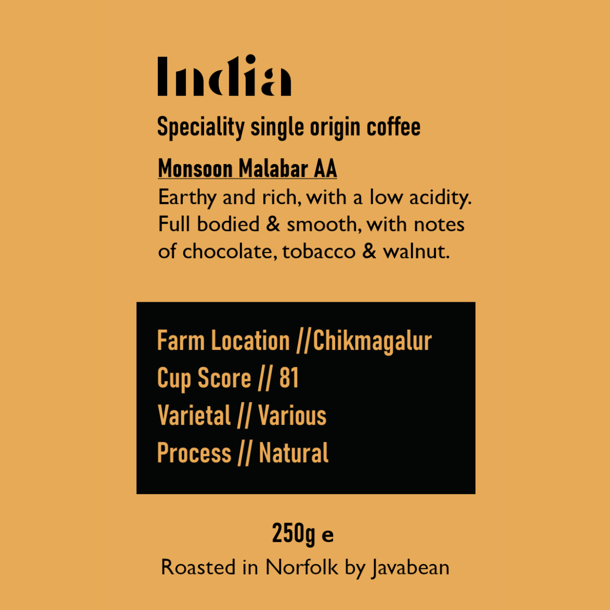 India Monsoon Malabar AA by Javabean