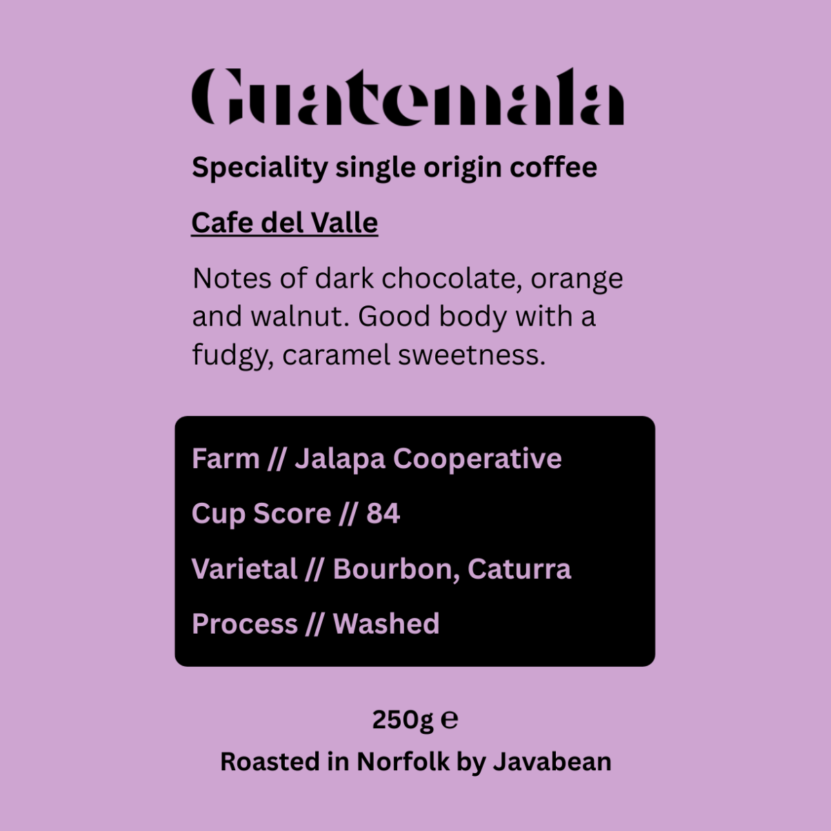 Guatemala Cafe del Valle by Javabean