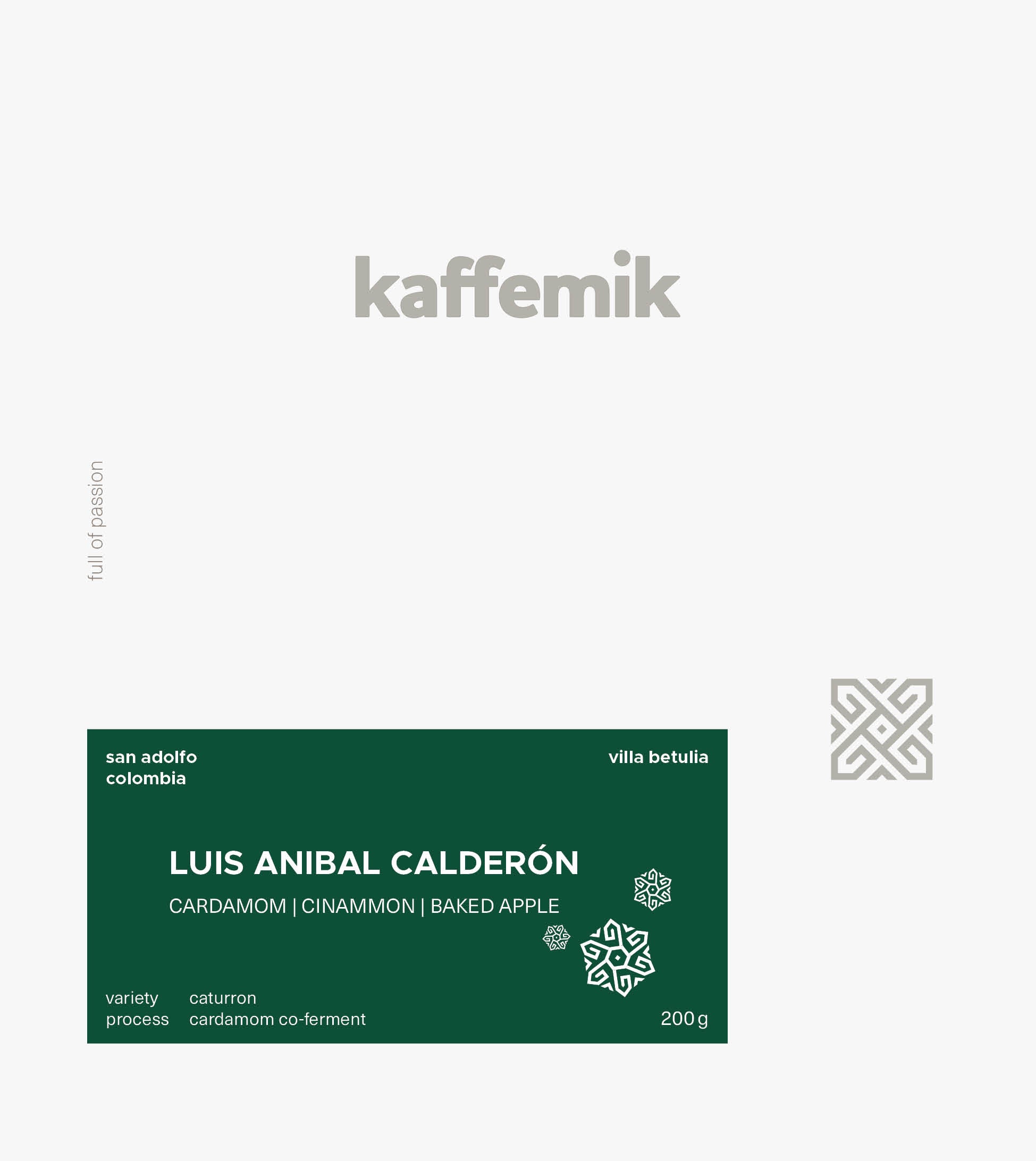 LUIS ANIBAL CALDERÓN | Colombia | Cardamom Co-Ferment by…
