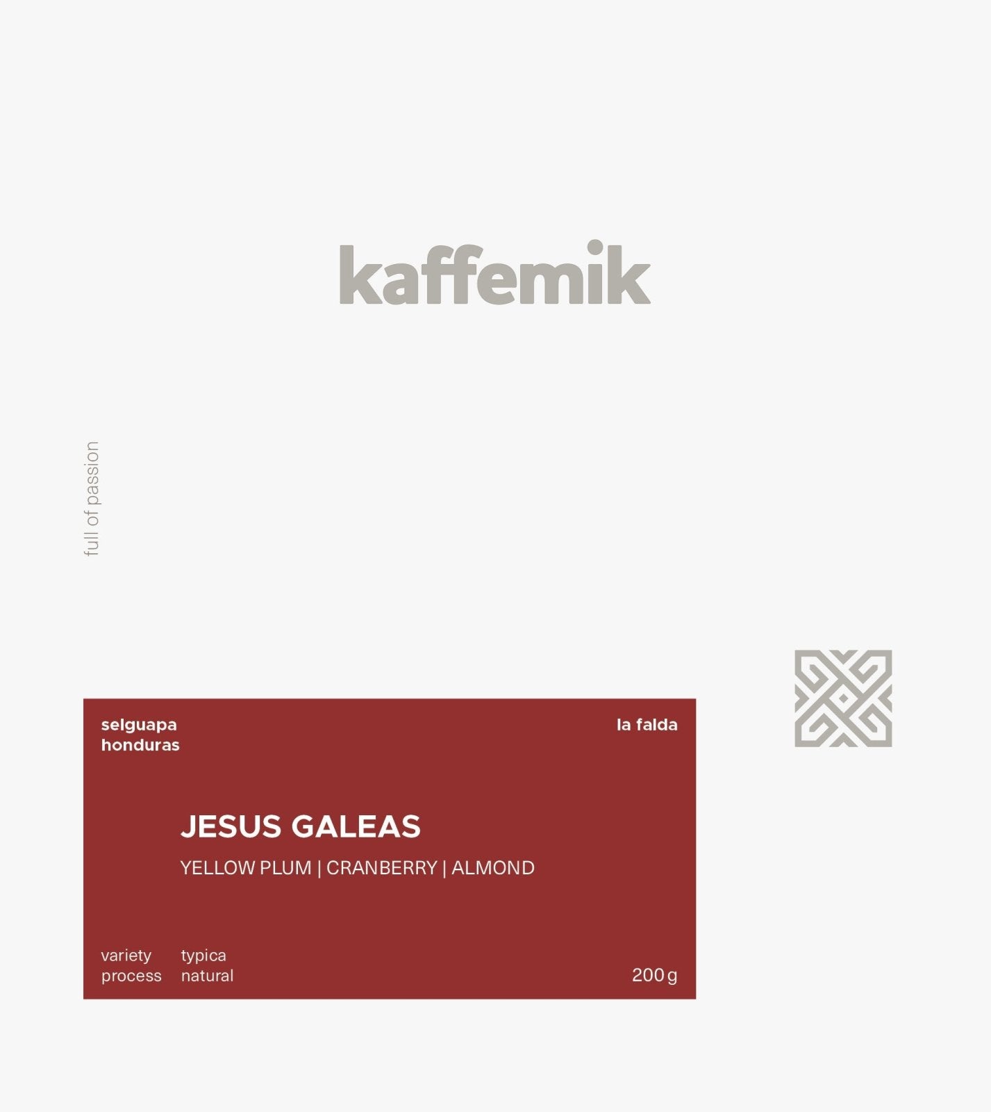 GALEAS | Honduras | Natural by kaffemik coffee roasters
