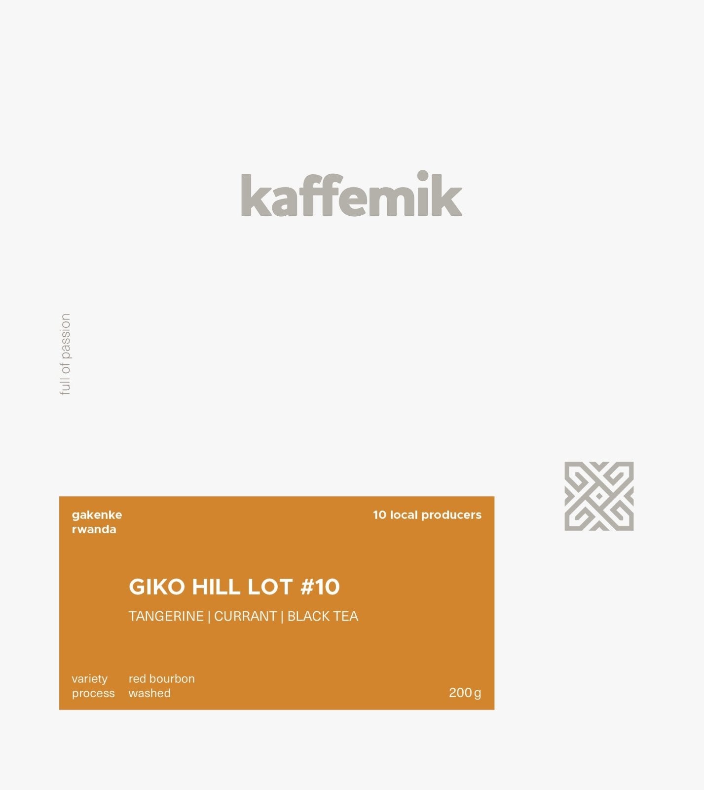 GIKO HILL LOT #10 | Rwanda | Washed by kaffemik coffee…