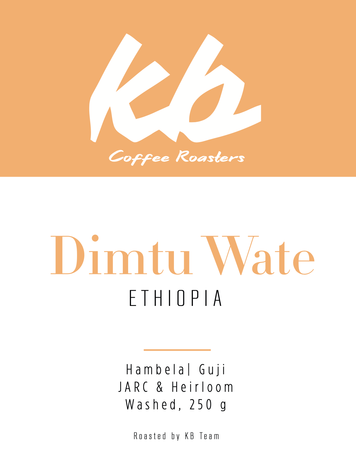 Ethiopia - Dimtu by KB Coffee Roasters