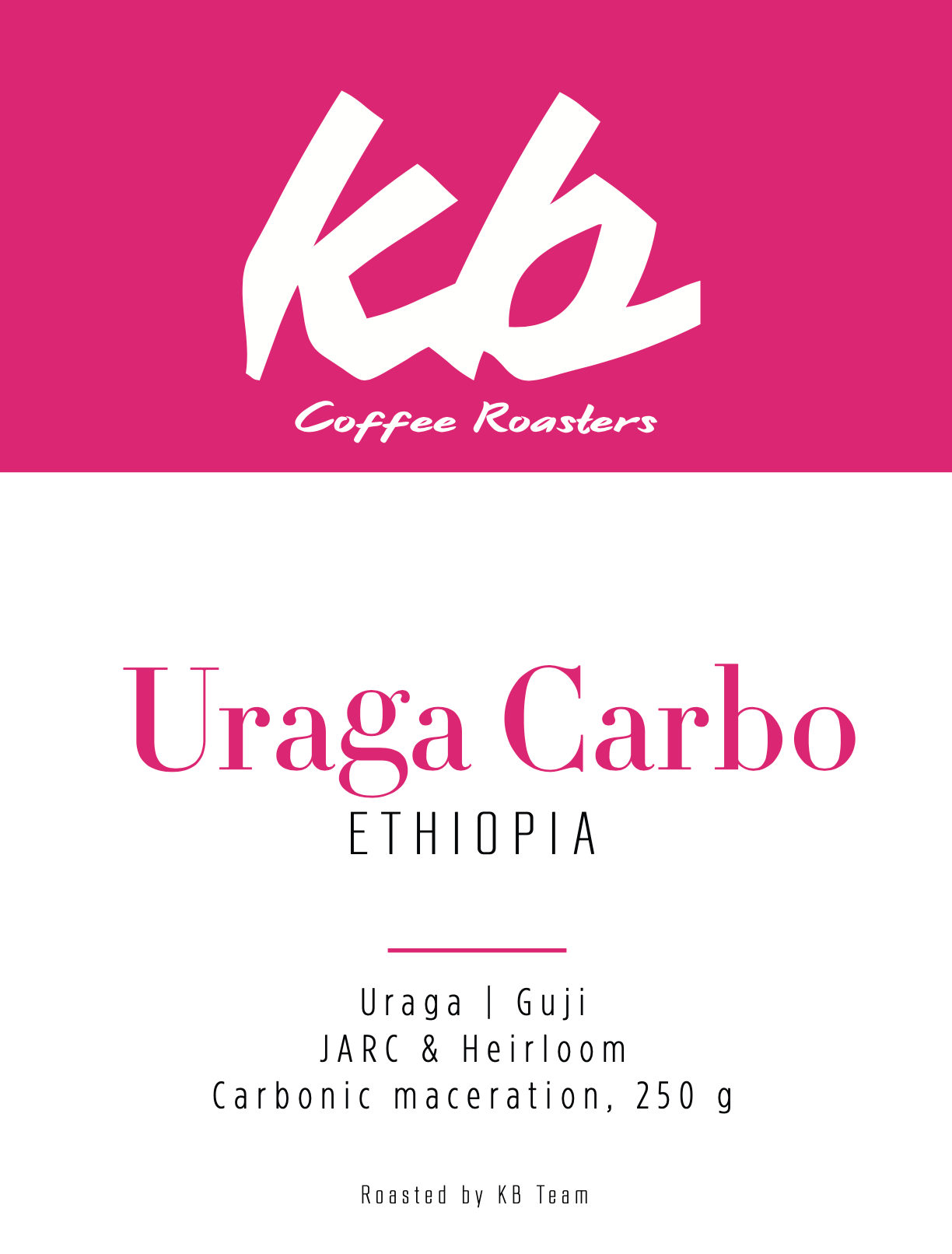 Espresso - Ethiopia - Uraga Carbo by KB Coffee Roasters