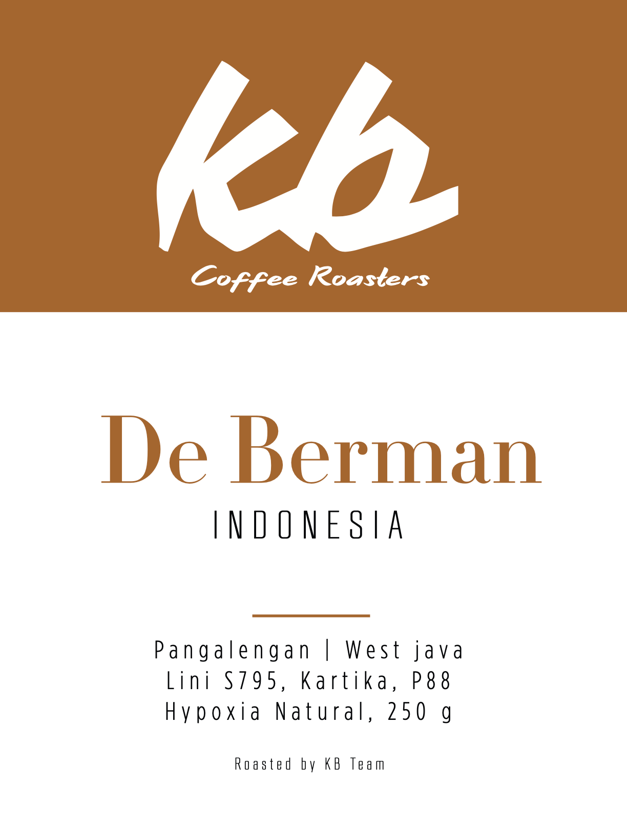 Indonésie - De Berman — Indonesia by KB Coffee Roasters