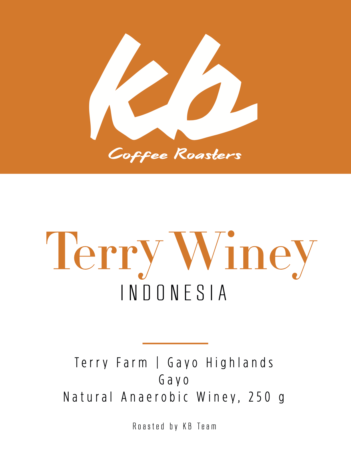 Indonesia - Terry Winey by KB Coffee Roasters