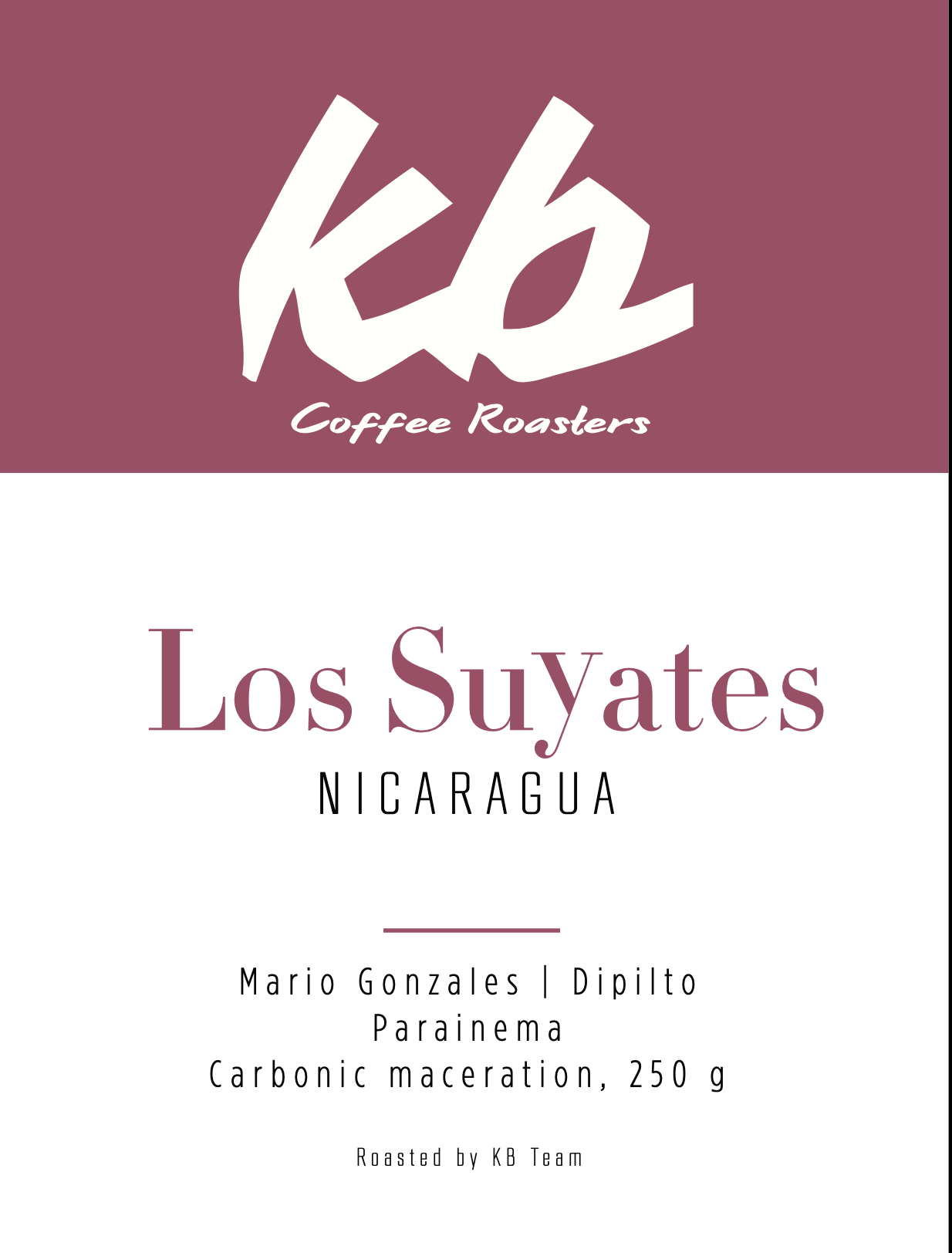 Nicaragua - Los Suyates by KB Coffee Roasters