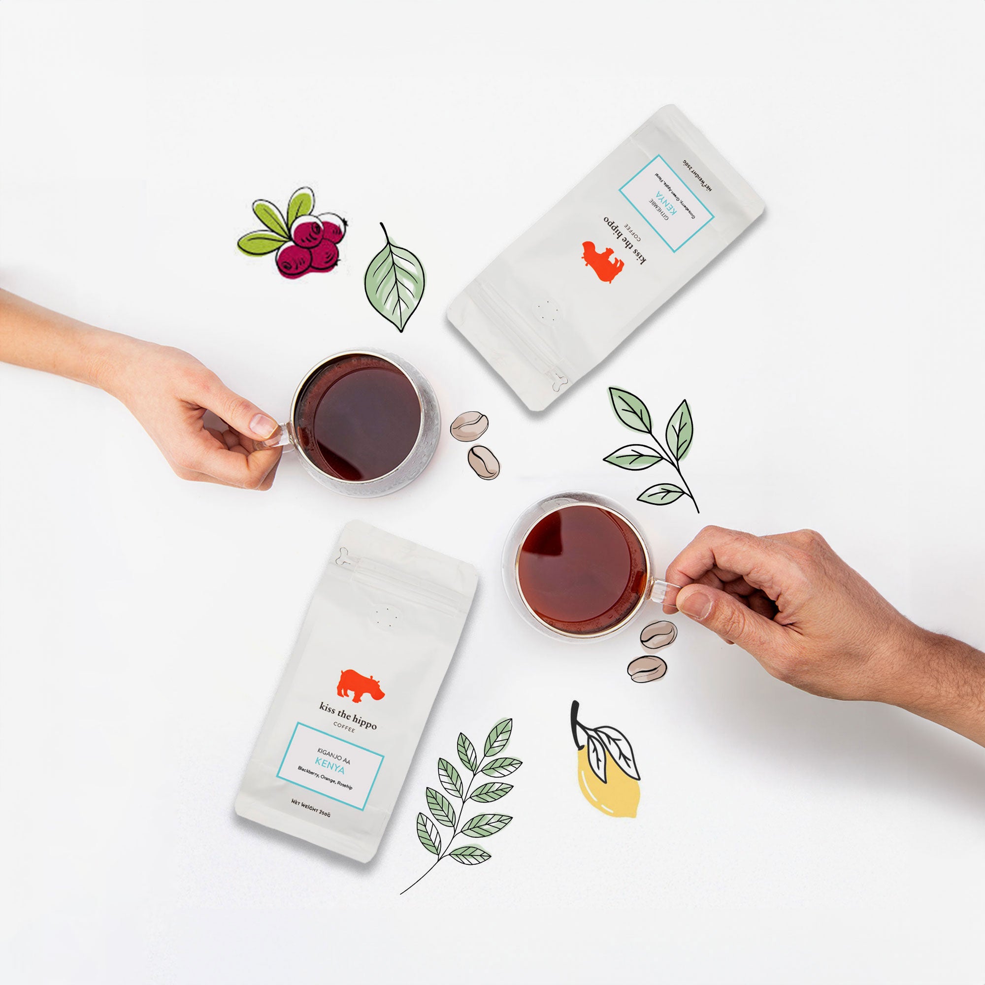Kenyan Duo Pack by Kiss the Hippo Coffee