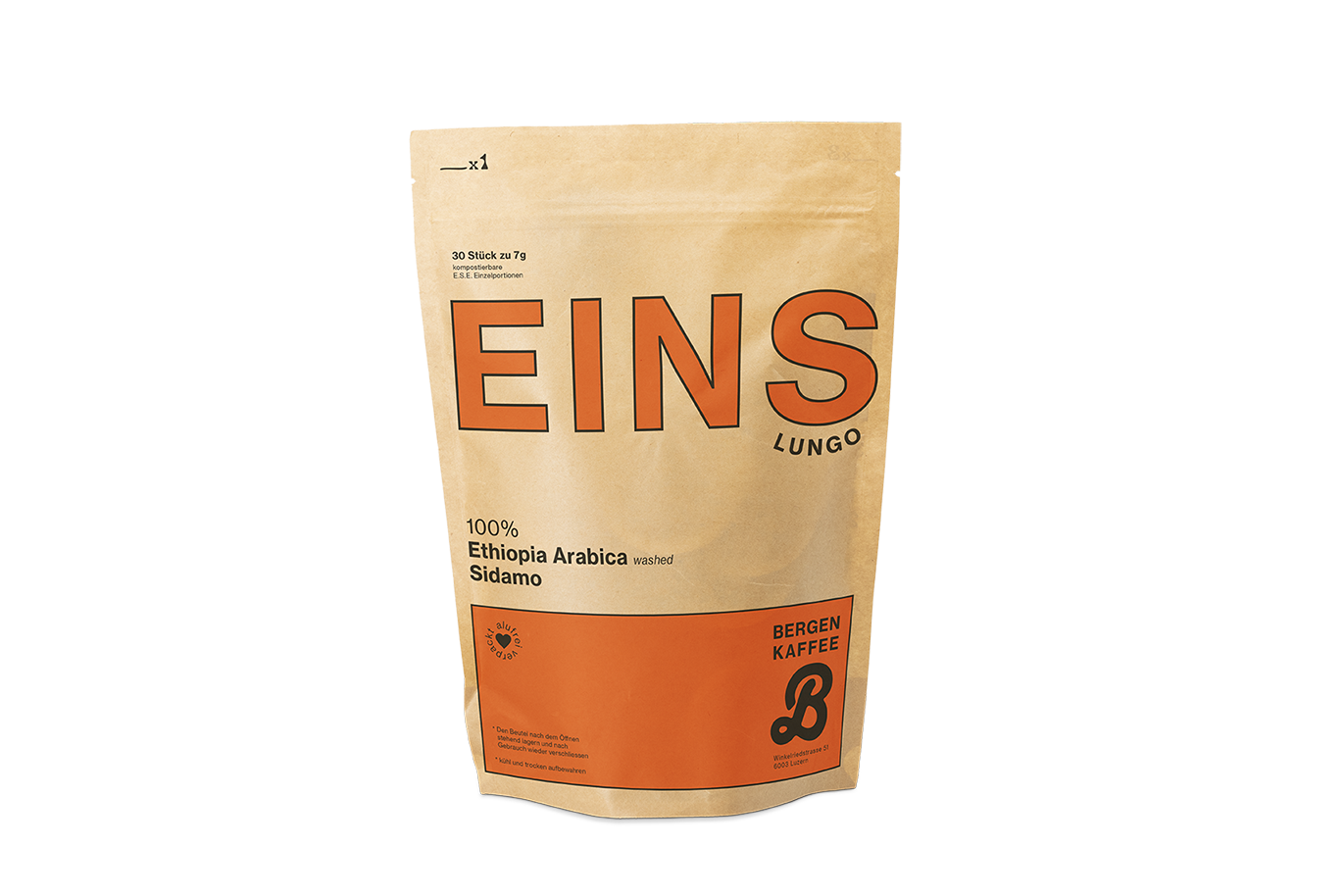 LUNGO Bergen Kaffee EINS E.S.E. Coffee Pods 44mm by…