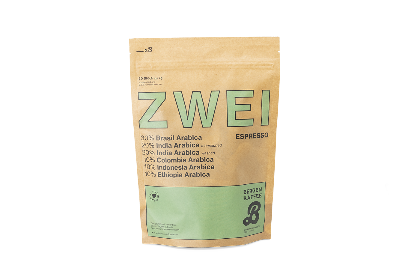 ESPRESSO Bergen Kaffee TWO E.S.E. Coffee Portions 44mm…