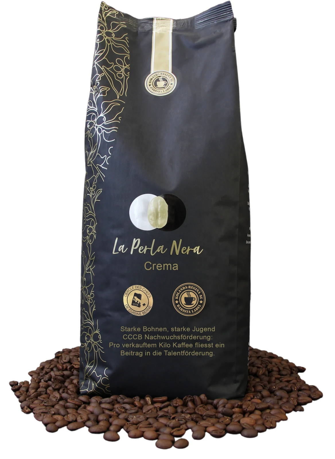 La Perla Nera Crema CCCB 1kg Beans by Kolanda-Regina AG