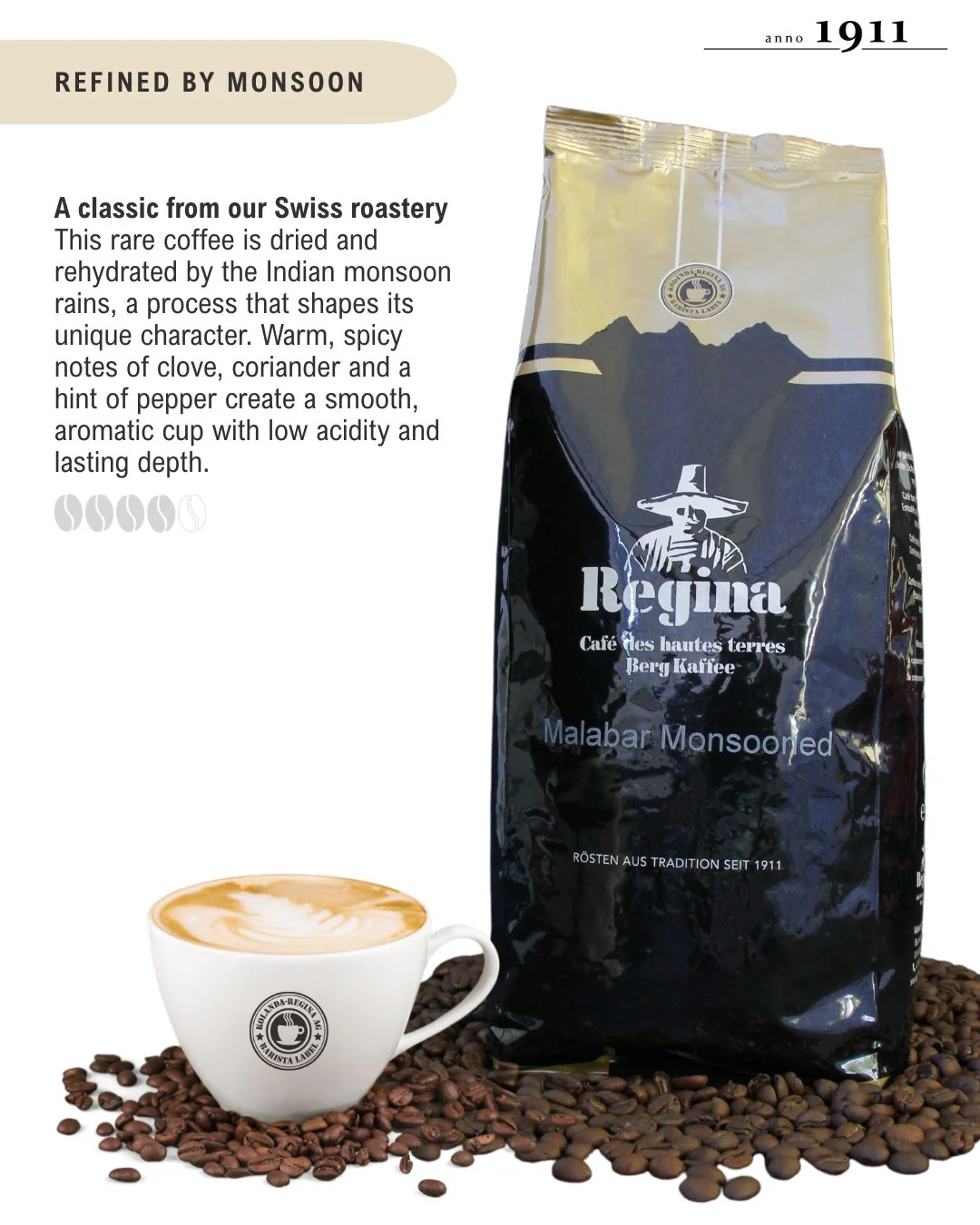 Regina MALABAR MONSOONED 1kg Beans