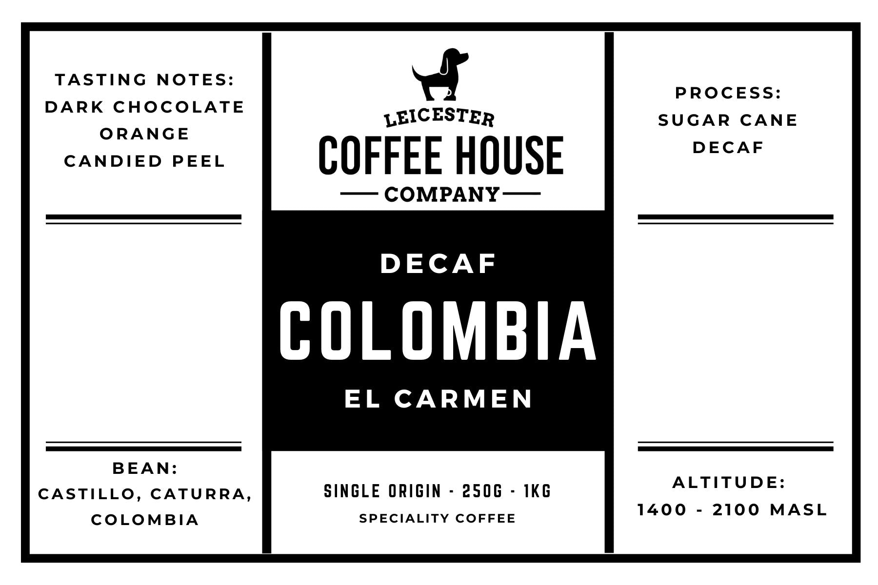 Colombia DECAF – El Carmen by Leicester Coffee House