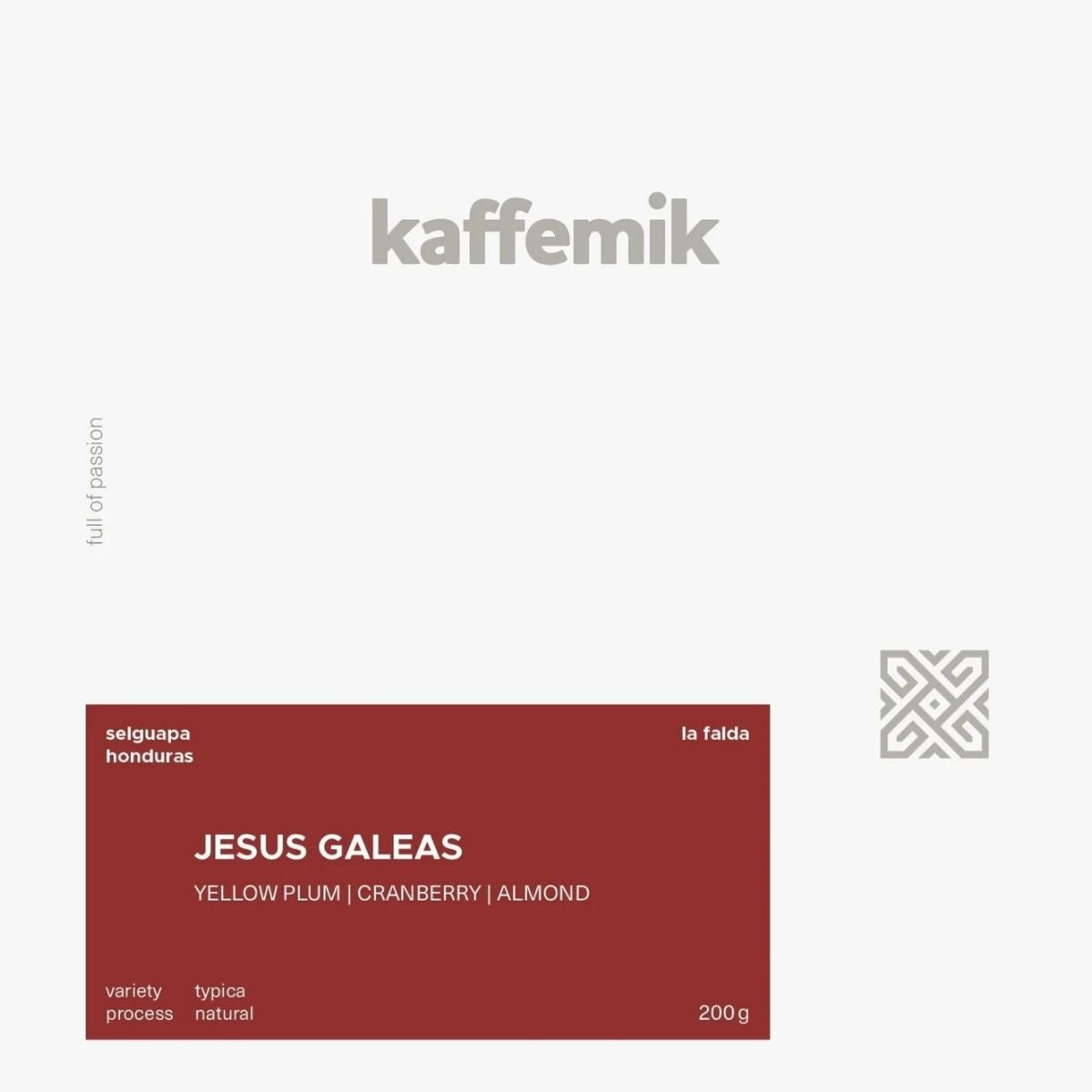 Honduras "Jesus Galeas" Natural Typica - Kaffemik by…