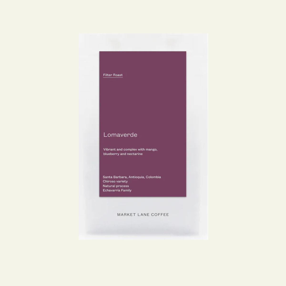 Colombia "Lomaverde" Natural Chiroso - Market Lane by…