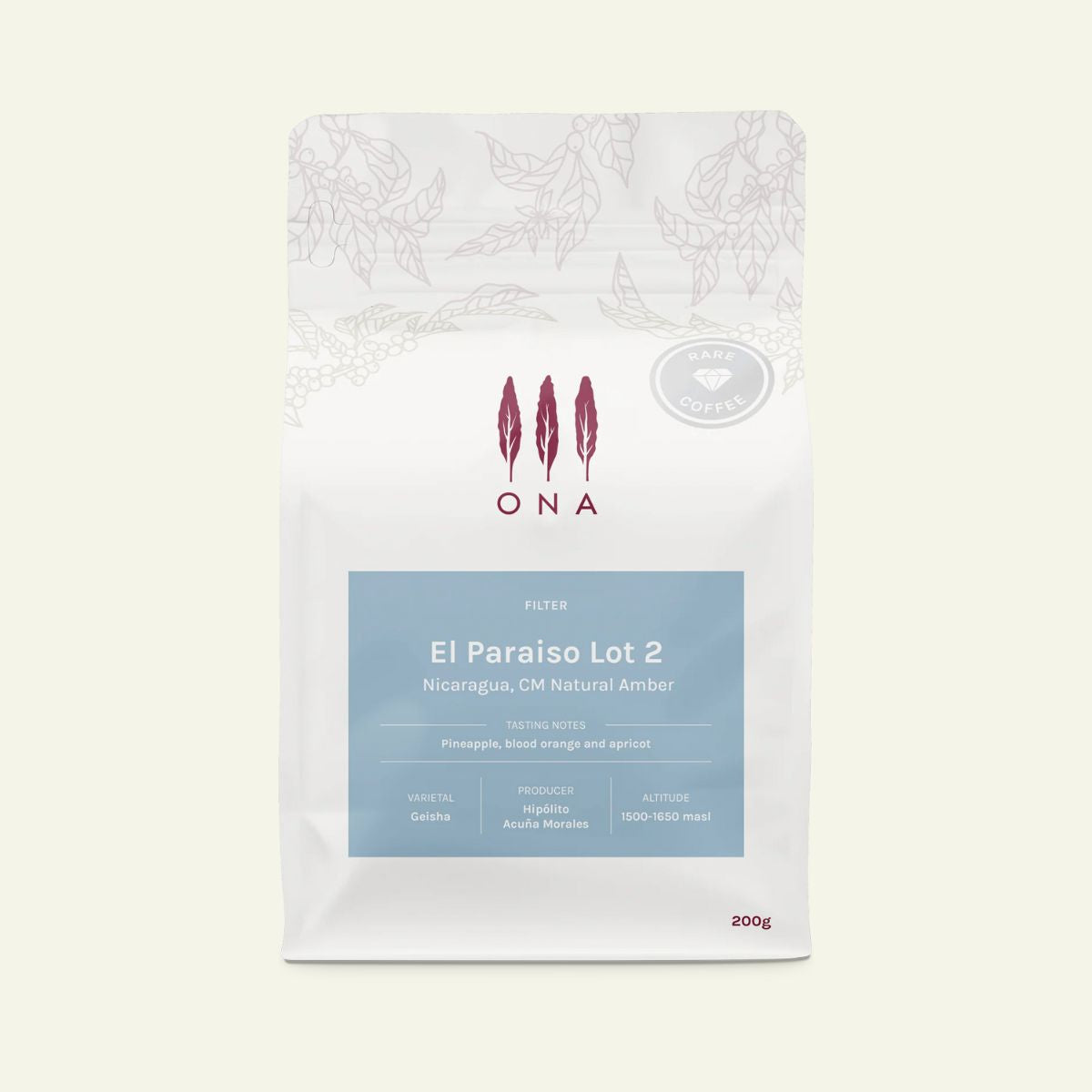 ★ Nicaragua "El Paraiso Lot 2" CM Natural Gesha - Ona by…