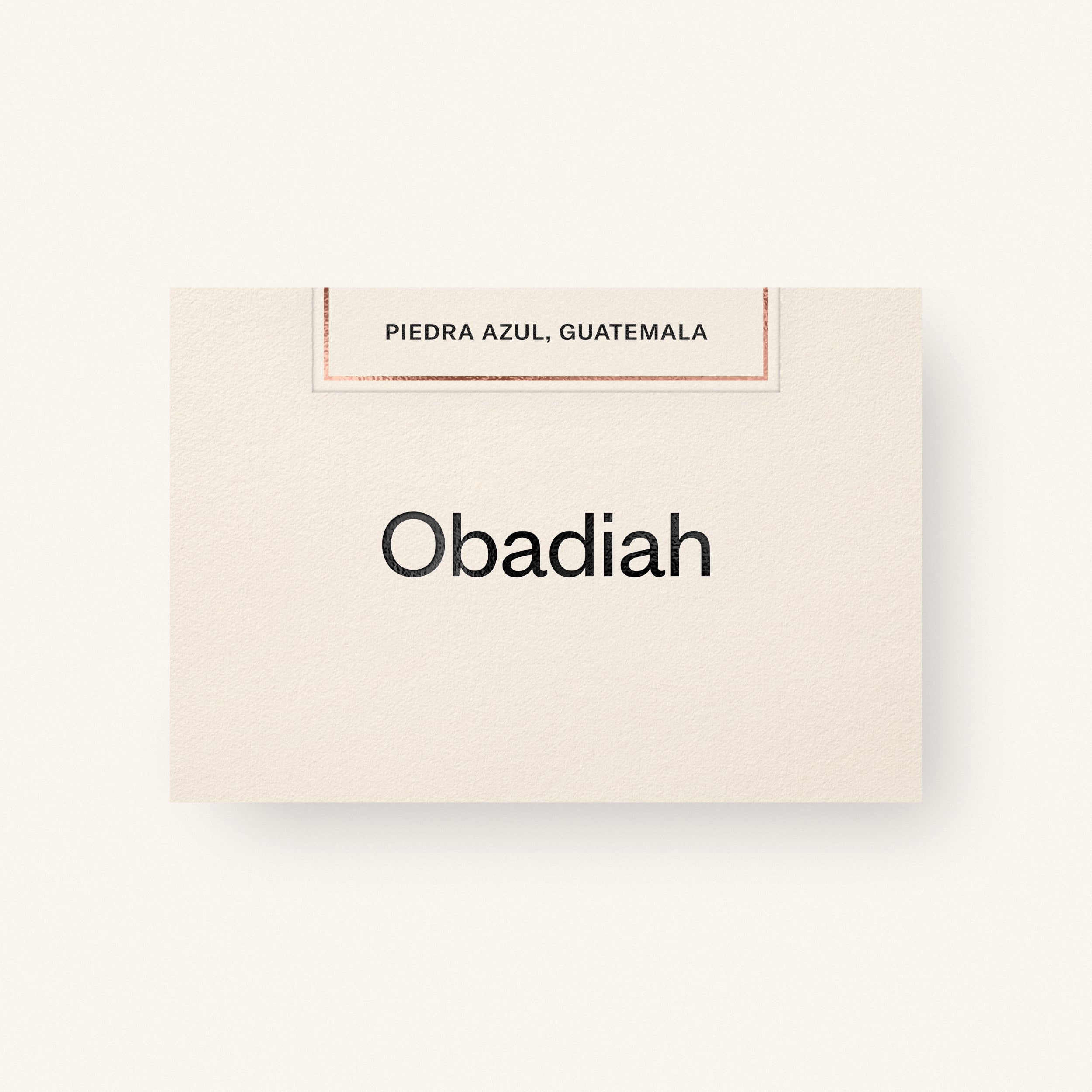 Piedra Azul by Obadiah Coffee